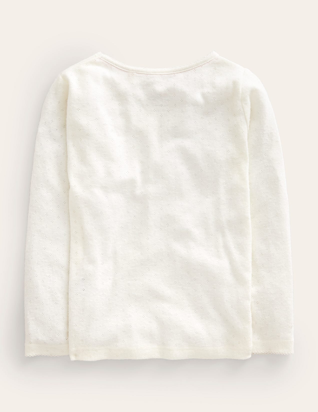  Long Sleeve Pointelle Top-Soft Ivory、mySite、ashleygrahame