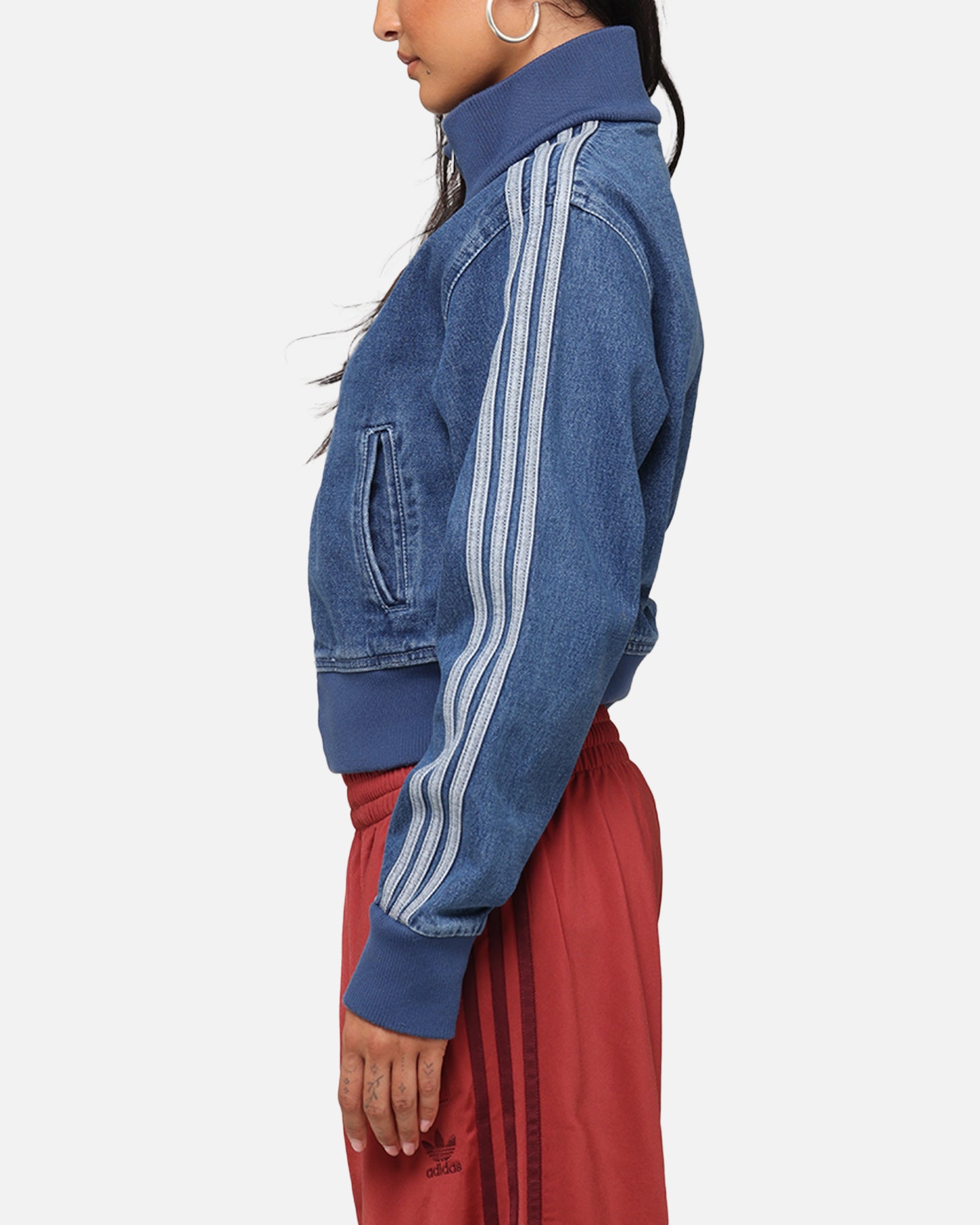 Adidas Women's Denim Track Jacket Indigo Denim、mySite、zt4zffjzw