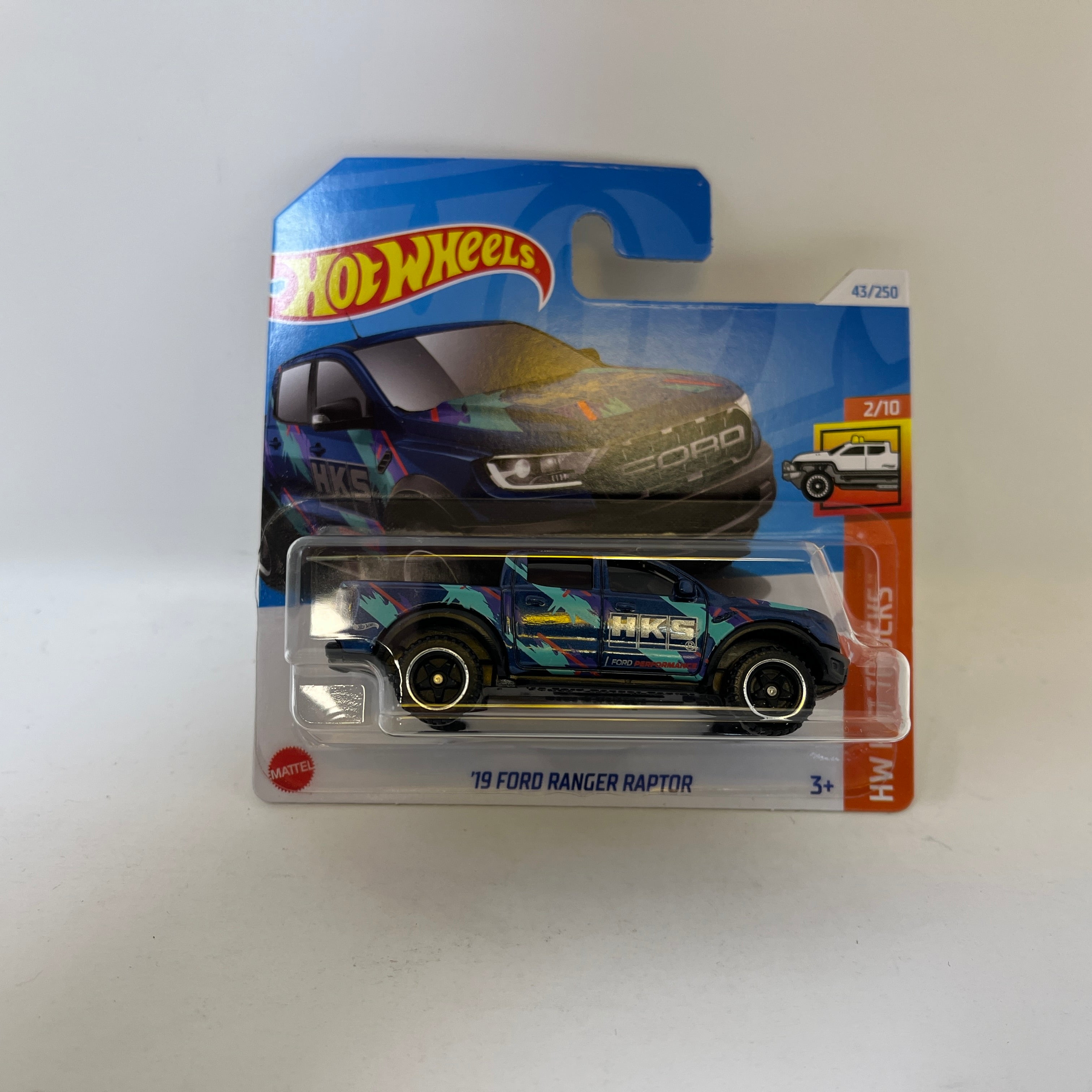 '19 Ford Ranger Raptor #43 * Blue * 2024 Hot Wheels Case G Short Card、mySite、hgirdovlk