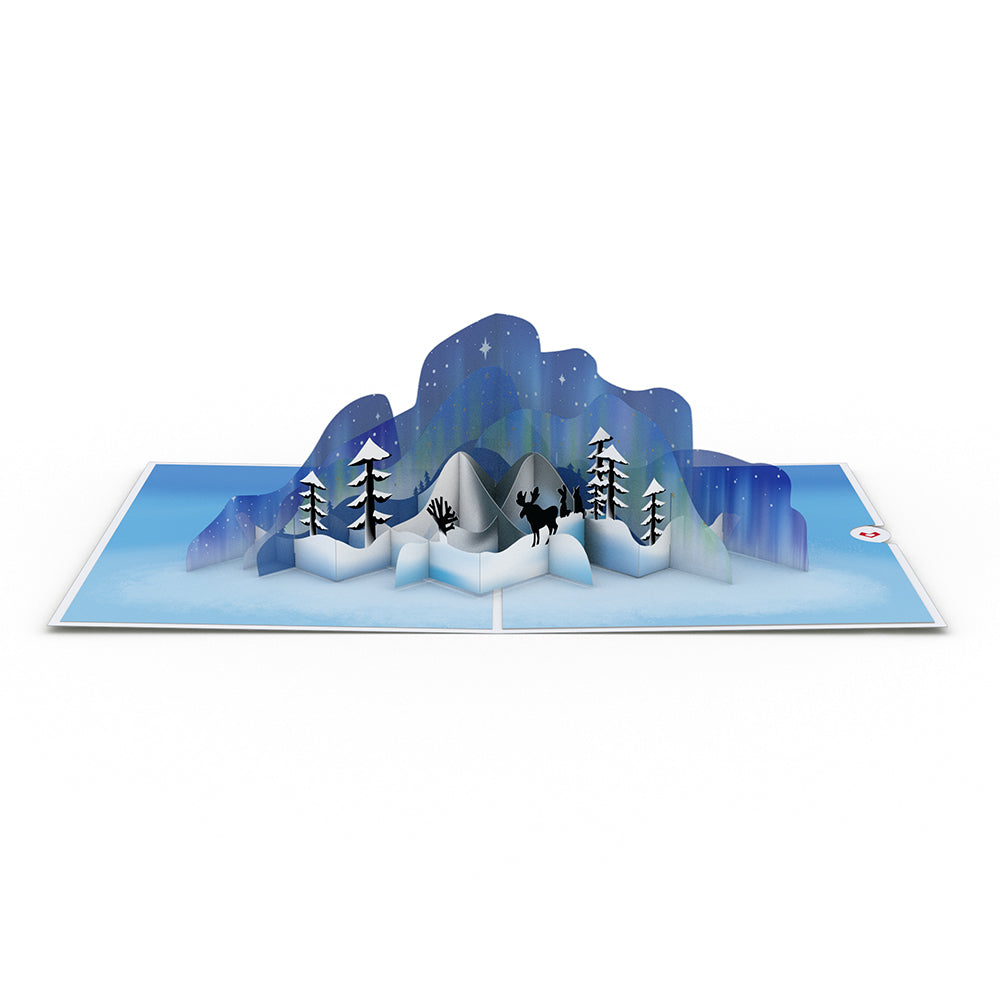 Winter Borealis Scene Pop-Up Card、mySite、solidvoid