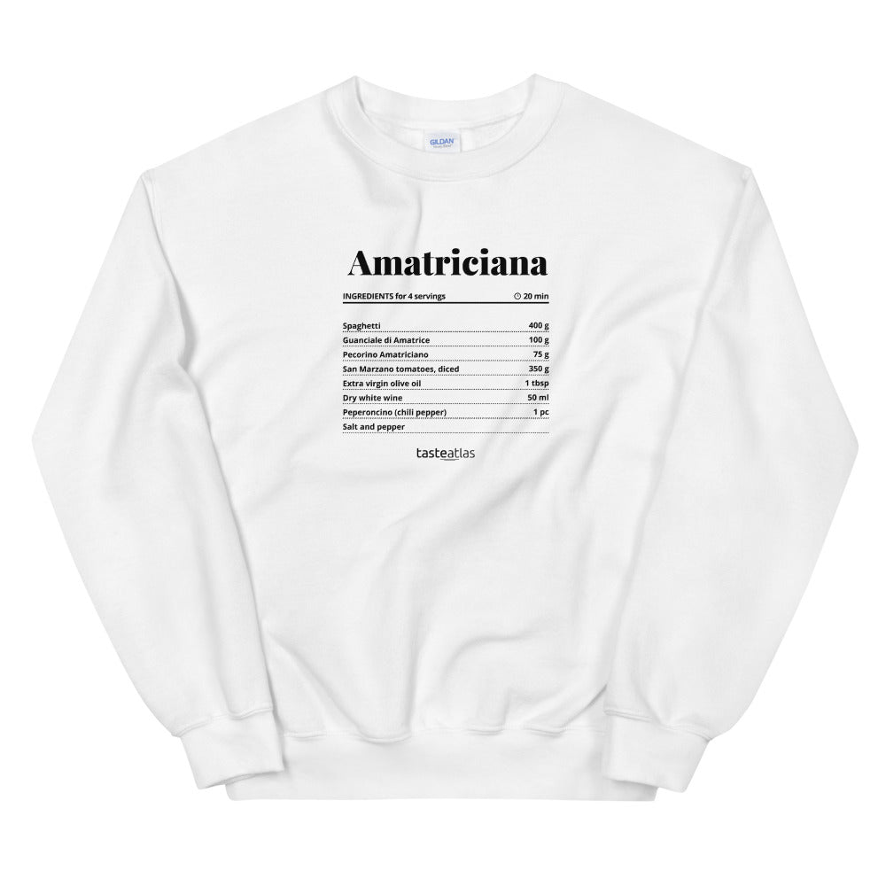Amatriciana Recipe Unisex Sweatshirt、mySite、camillekostekn