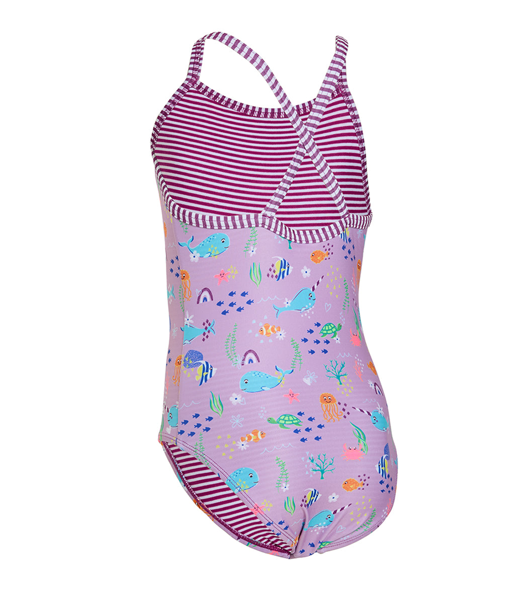 Dolfin Uglies Girls' Noire Printed One Piece Swimsuit (Big Kid)、mySite、noshort