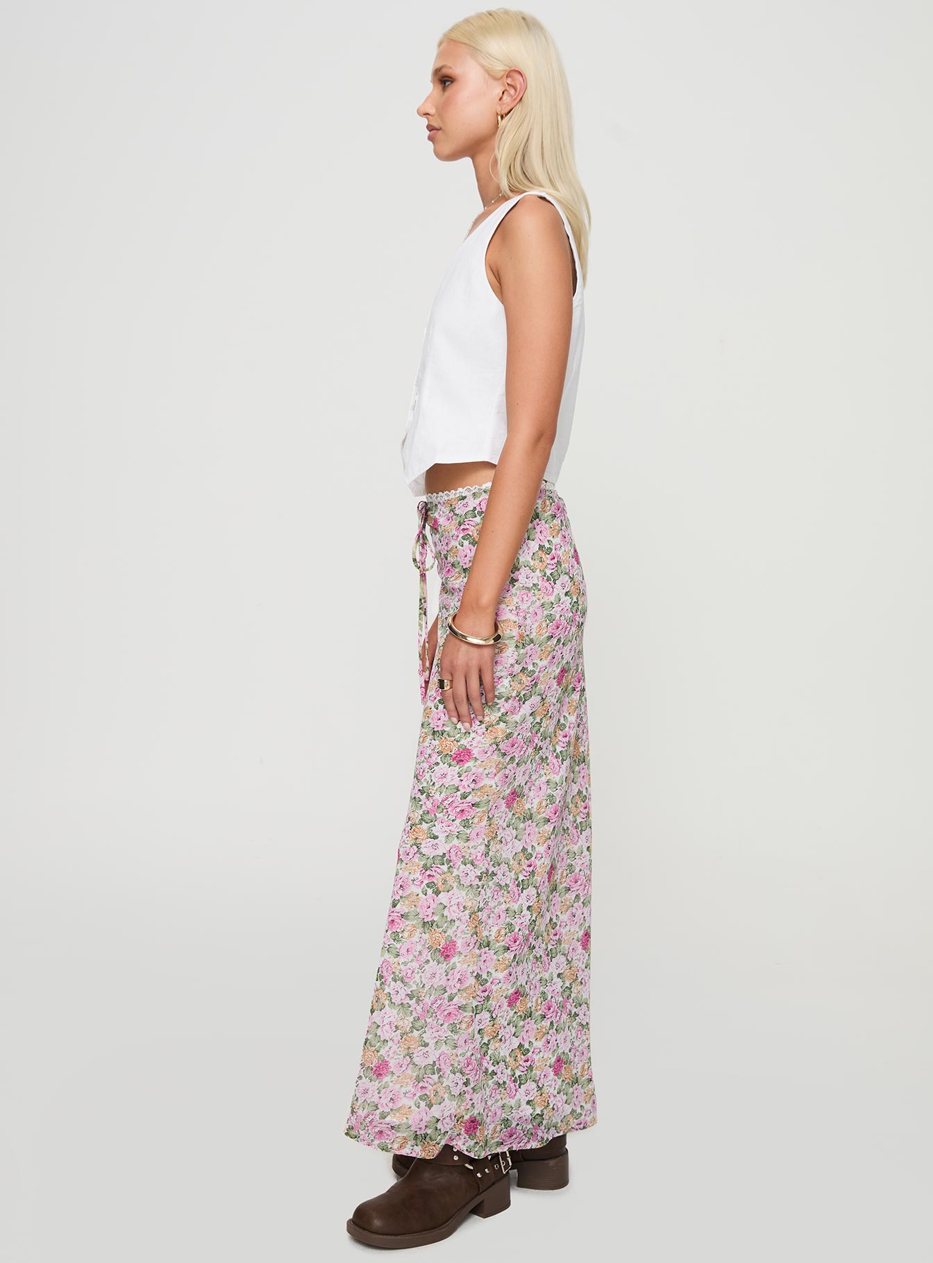 Emily Maxi Skirt Pink Floral、mySite、solidvoid