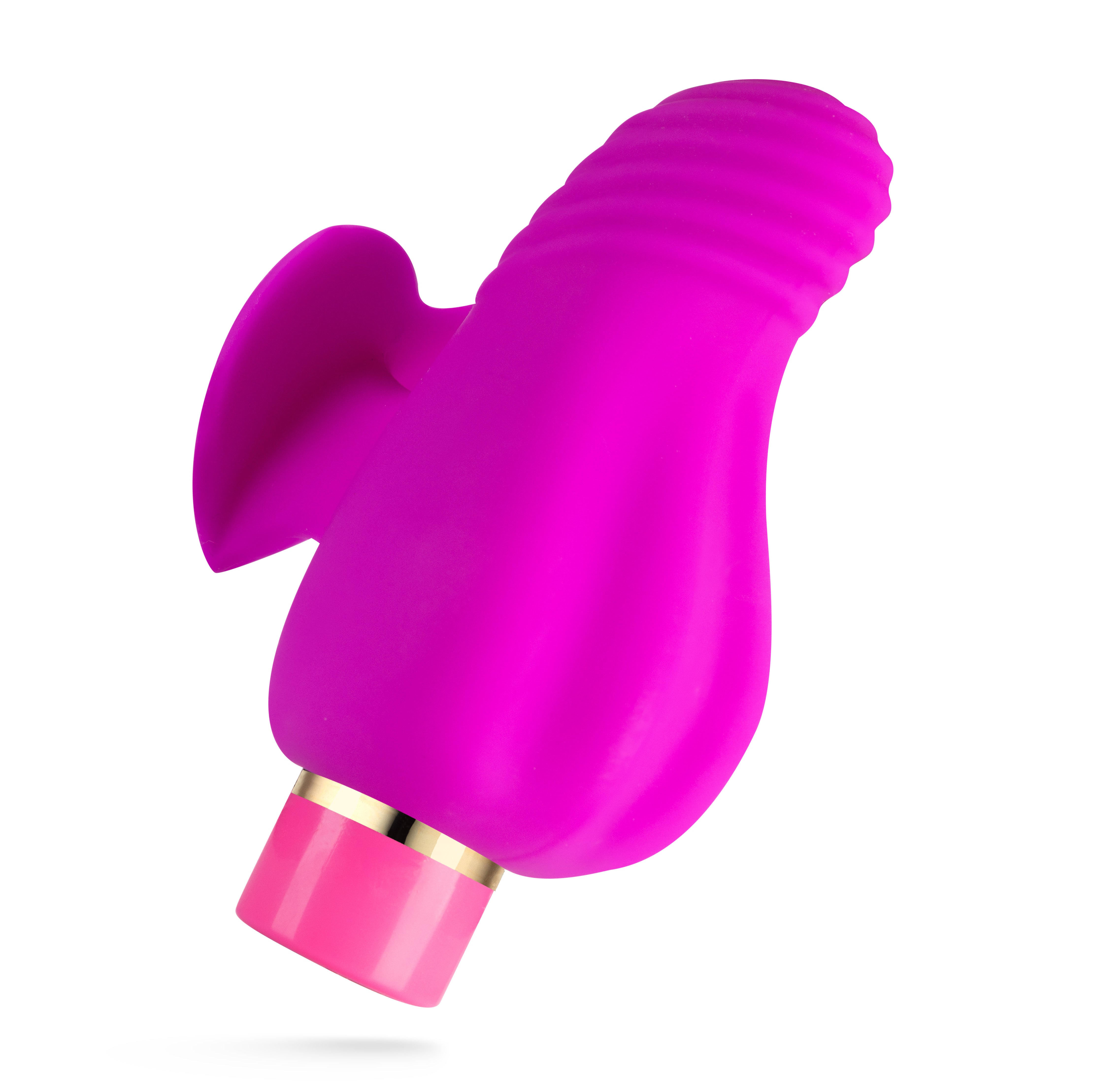 Aria By Blush® | Erotic AF: Finger Fin Plum Silicone Vibrator with Powerful RumboTech™ Technology、mySite、bottomscart