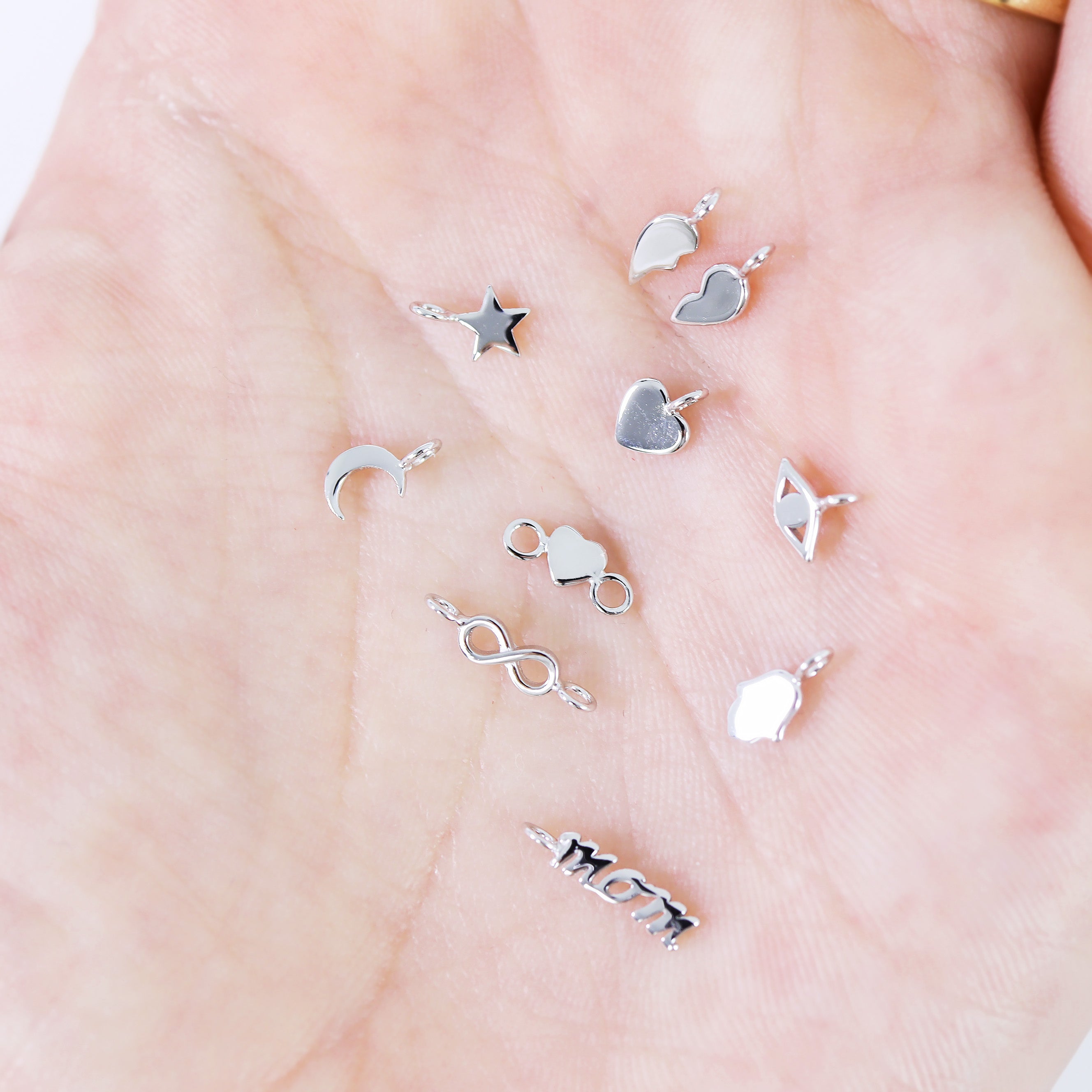 Permanent Jewelry Left Side .925 Sterling Silver Broken Heart Charm / PMJ3006、mySite、dreamappss