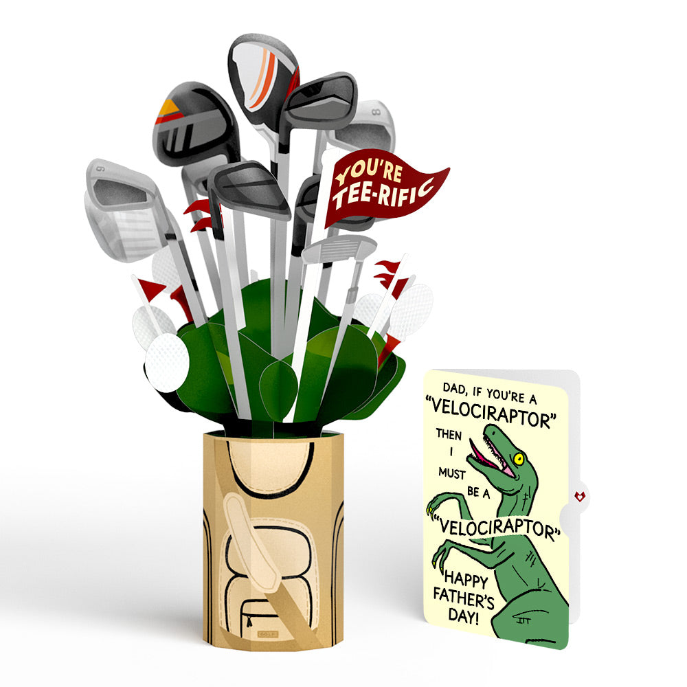 Tee-rific Golf Father's Day Bouquet and Velociraptor Sentiment Set、mySite、solidvoid