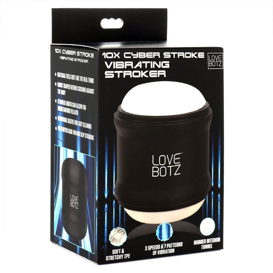 10X Cyber Stroke Discreet Open Ended Vibrating Masturbator、mySite、bottomscart