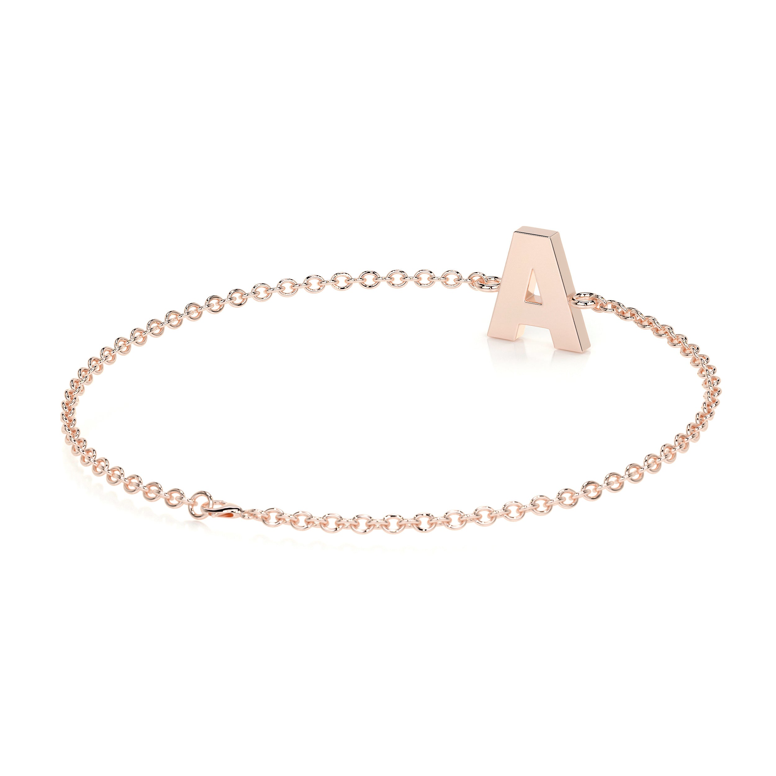 Bridget Letter Lab Grown Diamonds Bracelet (0.30 Carat) -14K Rose Gold、mySite、hinf8tx79
