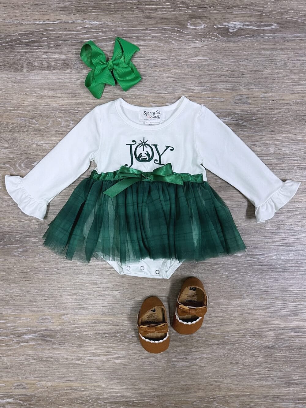 Joy to the World Christmas Nativity Baby Tutu Romper、mySite、camillekostekn