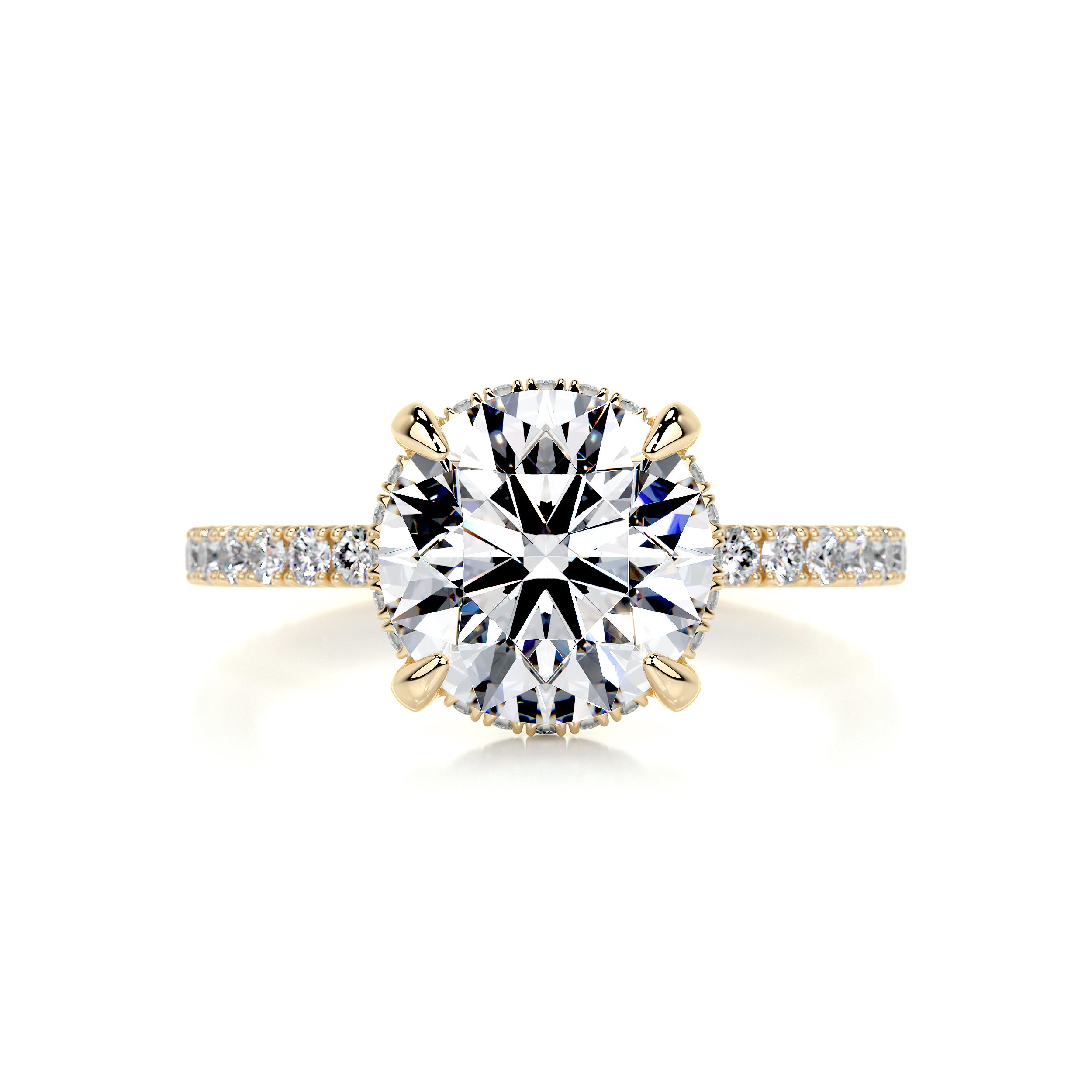 Valeria Diamond Engagement Ring -18K Yellow Gold、mySite、hinf8tx79