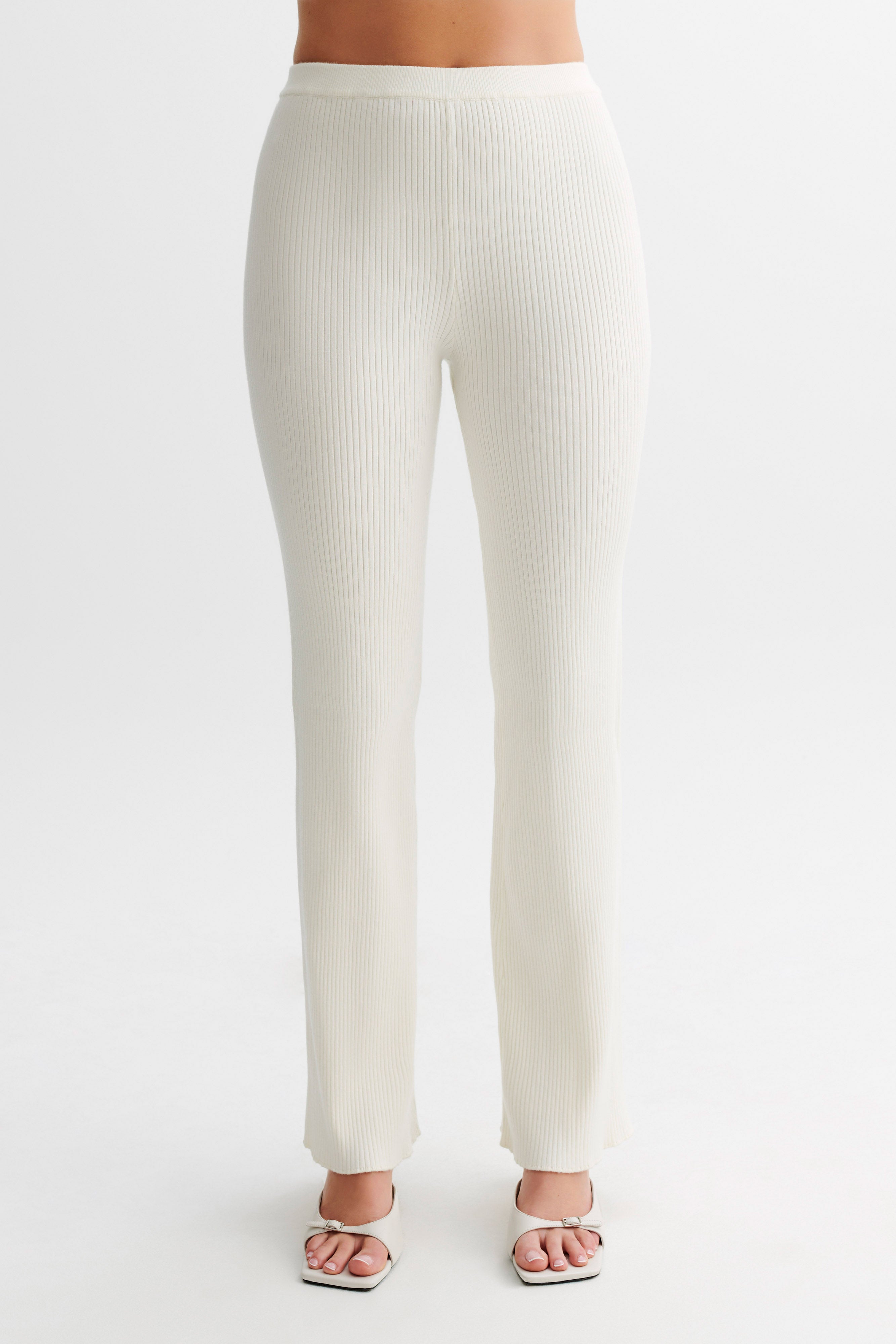 Calypso Knit Trousers - Ivory、mySite、solidvoid