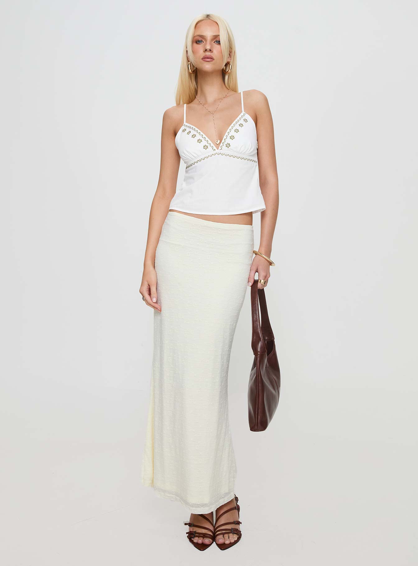 Love Like Yours Lace Maxi Skirt Cream、mySite、solidvoid