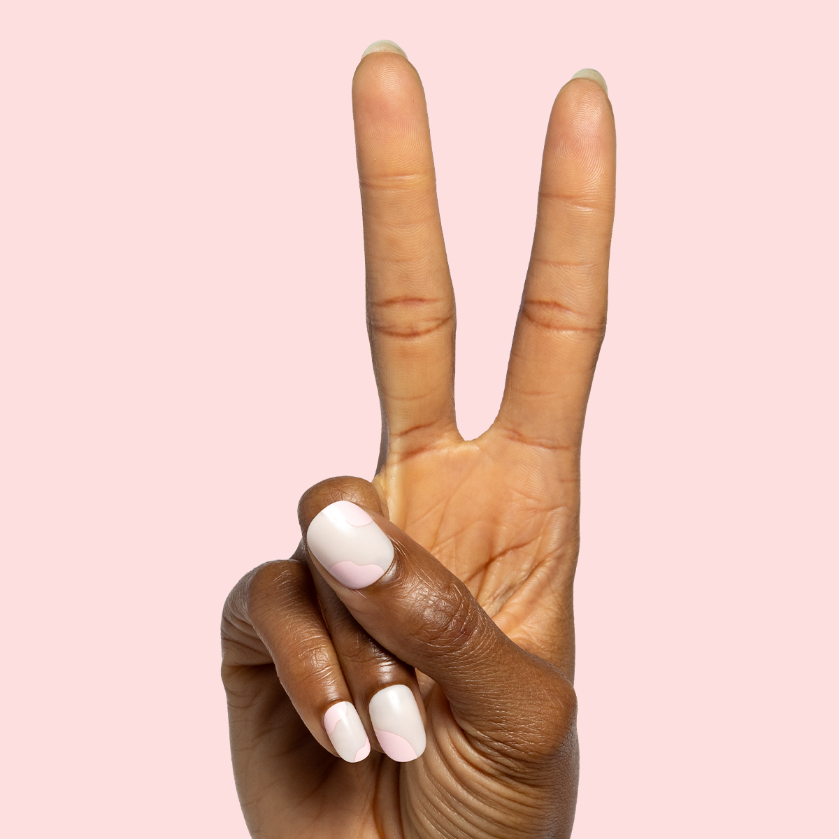 Organic Swirl - Tab Press-On | Extra Short | Round - Part of Set、mySite、solidvoid