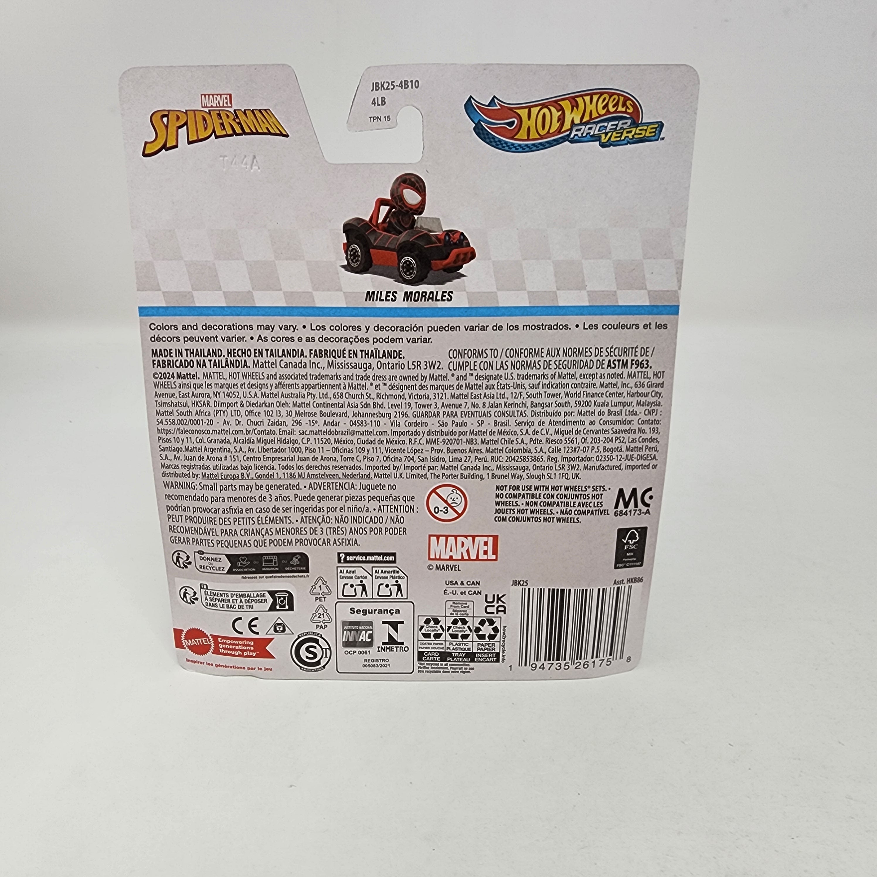 Miles Morales Spider-Man * 2025 Hot Wheels Racer Verse Case B、mySite、hgirdovlk