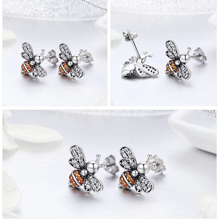 Honey Bee Jewelry Set, Sterling Silver, GORGEOUS! High quality, Unique!、mySite、g9winljtr
