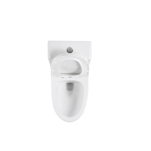 1.1/1.6 GPF Elongated Comfort Height Floor Mounted One-Piece Toilet, CUPC Certified, WaterSense Cetified, Ceramic, White Color, Soft Close Seat、、xpatfood