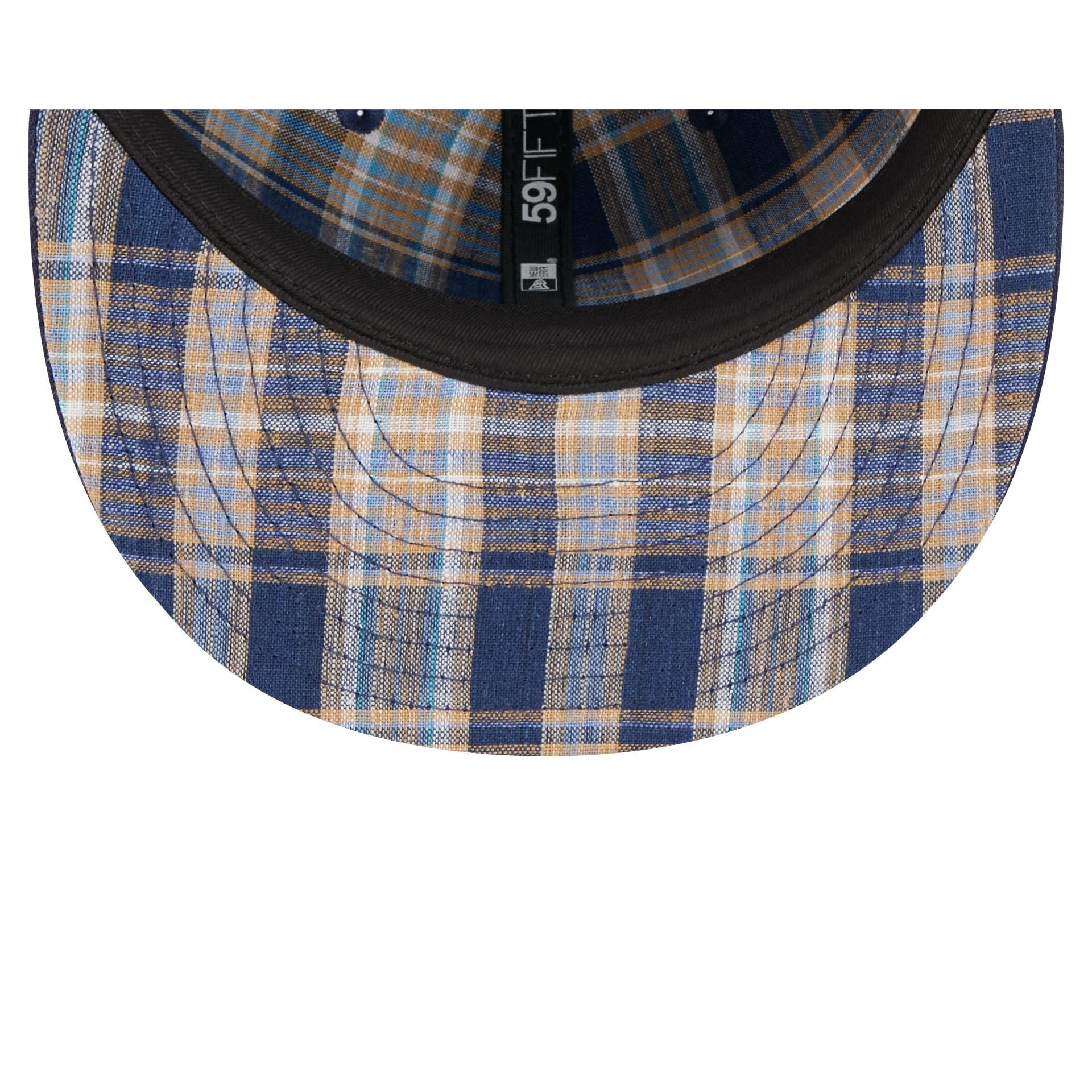 Milwaukee Brewers Blue Tartan 59FIFTY Fitted Hat、mySite、vikingsvslions