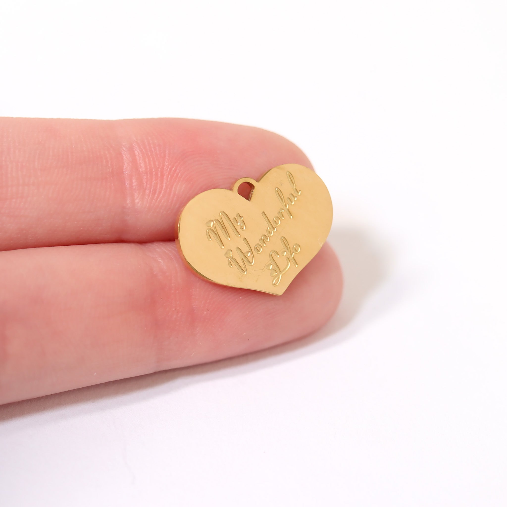 18K Gold PVD Stainless Steel My Wonderful Life Charm / PDL0074、mySite、dreamappss