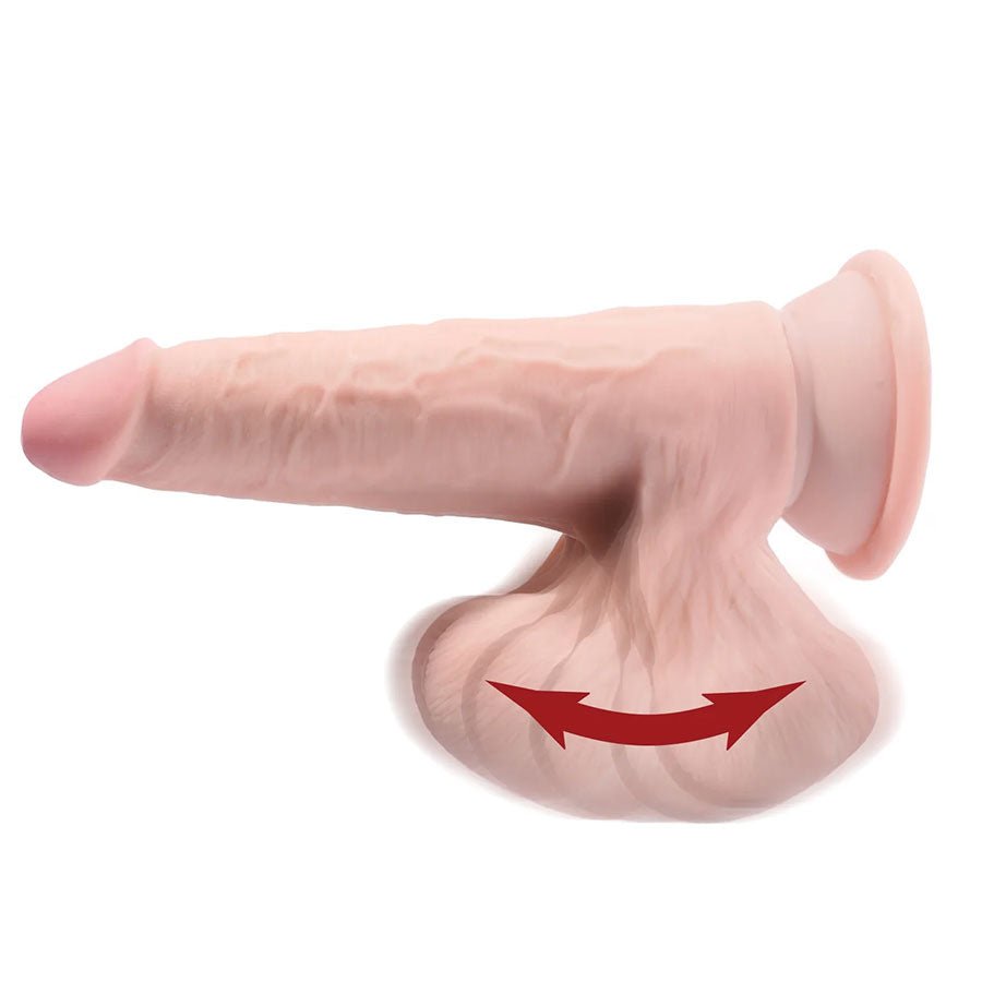 7 Inch Triple Density 3D Hyper Realistic Dildo With Swinging Balls、mySite、bottomscart