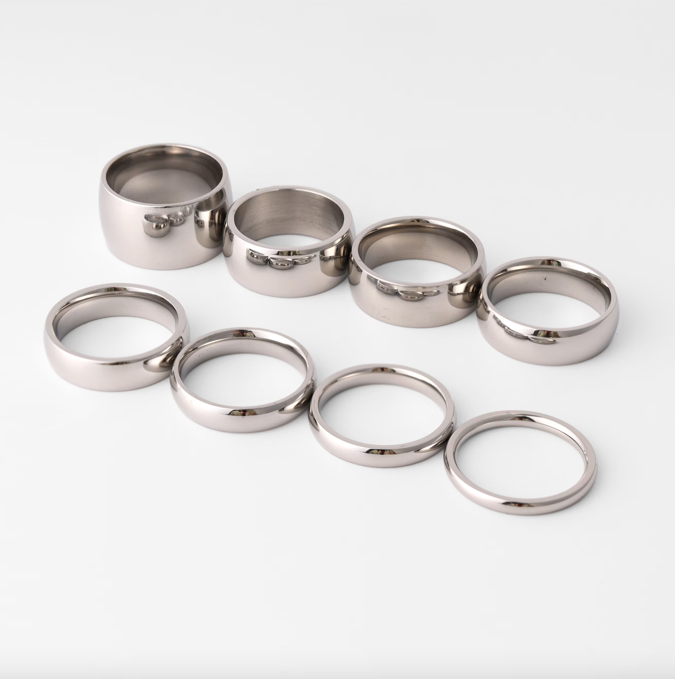 Highly Polished Rounded Stainless Steel Blank Ring 2mm - 6mm / CFR3029、mySite、dreamappss