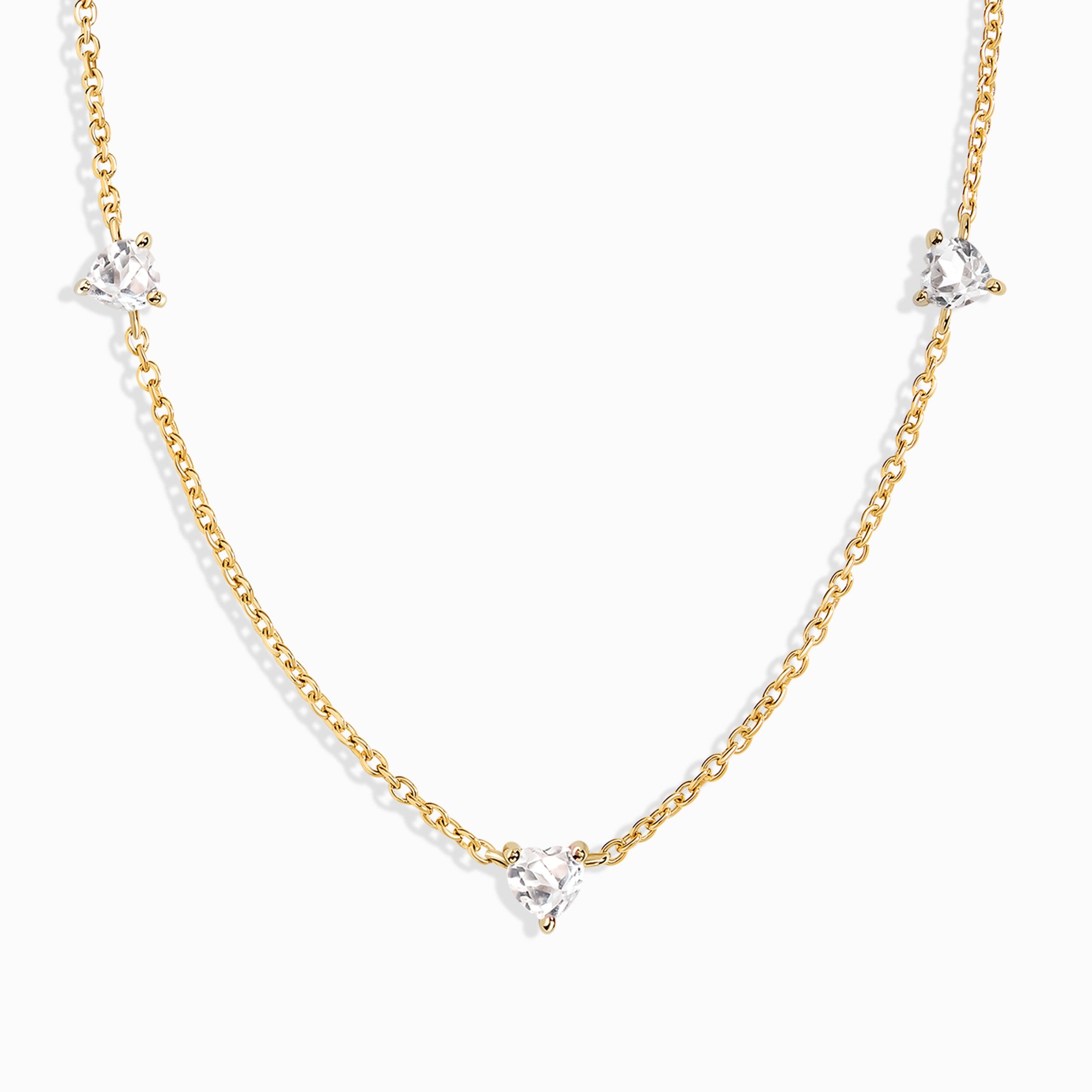 White Topaz Never Without My Gem Necklace - April Birthstone、mySite、hinf8tx79