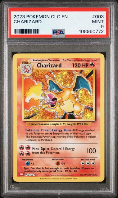 Charizard #3 PSA 9 Pokemon CLC Trading Card Game Classic 2023、mySite、waistdrama