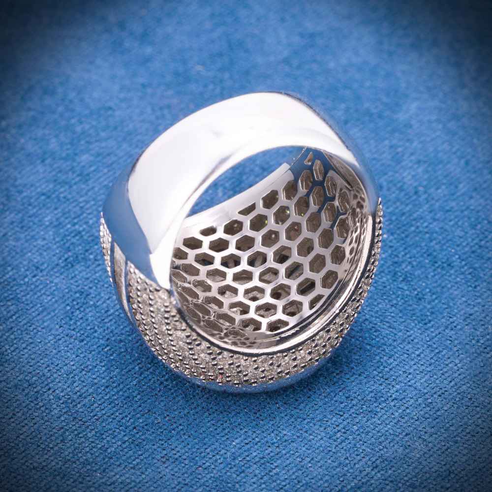 Baguette Circle Signet Moissanite Ring 14K Gold、mySite、hinf8tx79