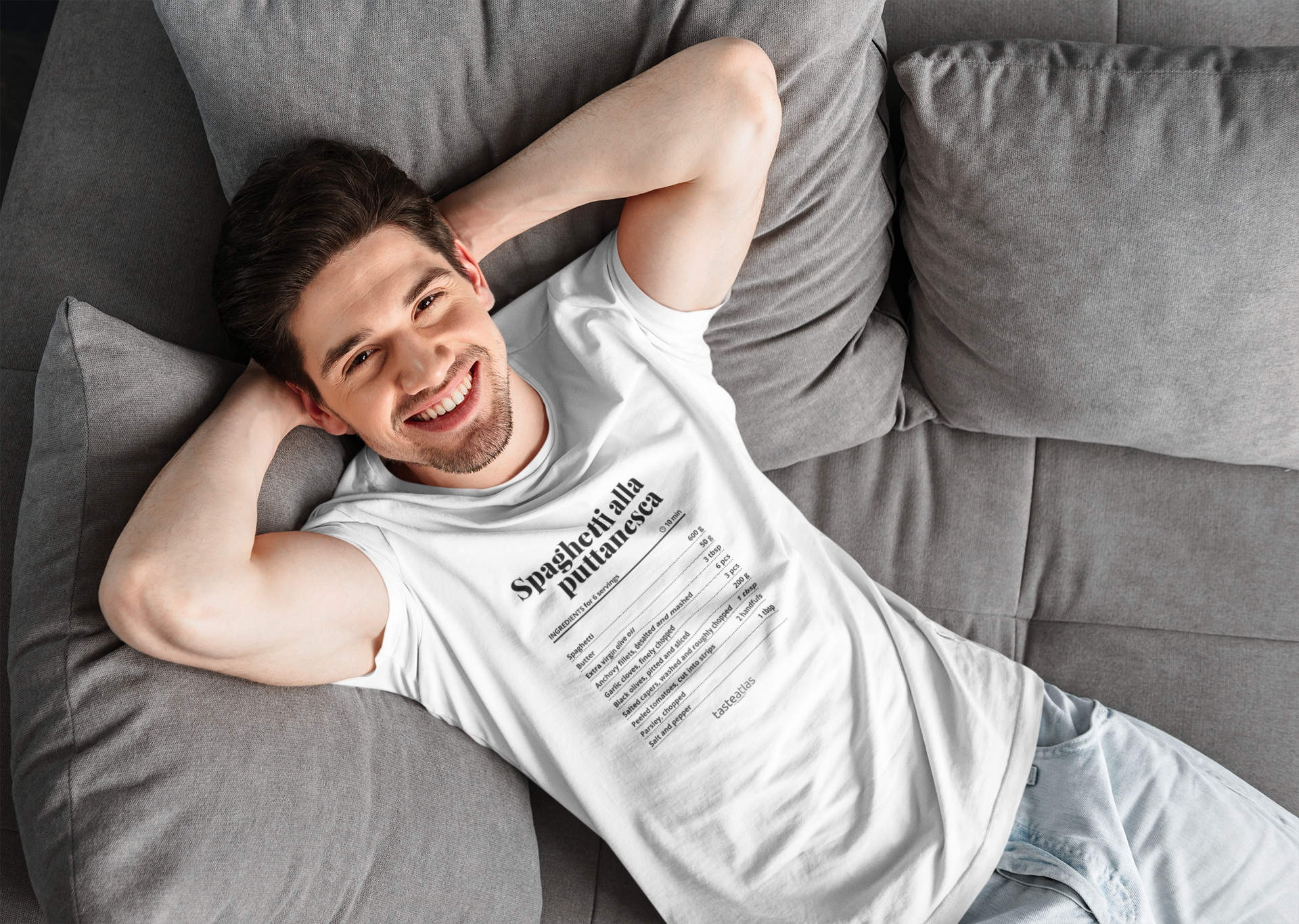 Spaghetti Alla Puttanesca Recipe Short-Sleeve Unisex T-Shirt、mySite、camillekostekn