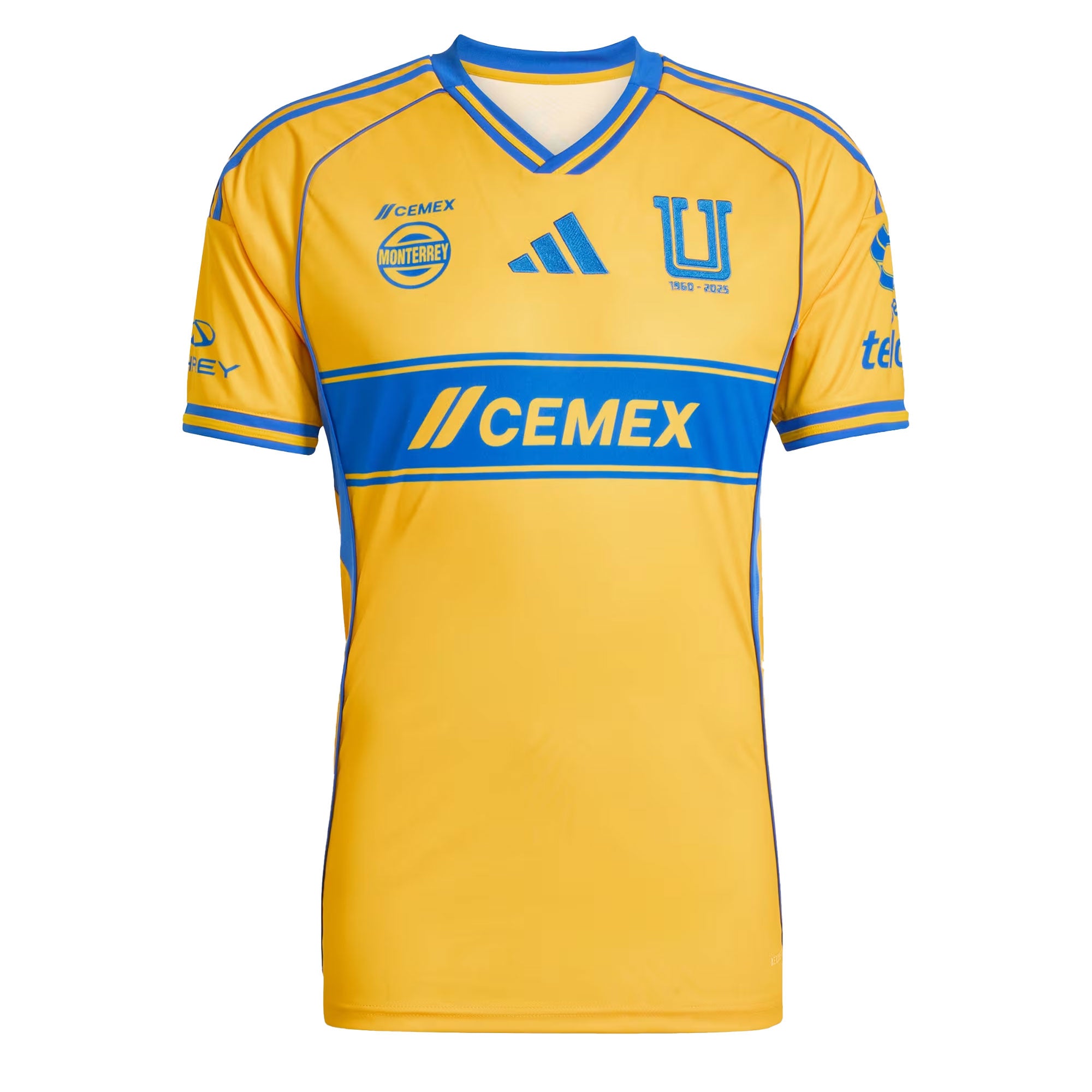 adidas Men's Tigres UANL 2025/26 Home Jersey Gold/Blue、mySite、noshort