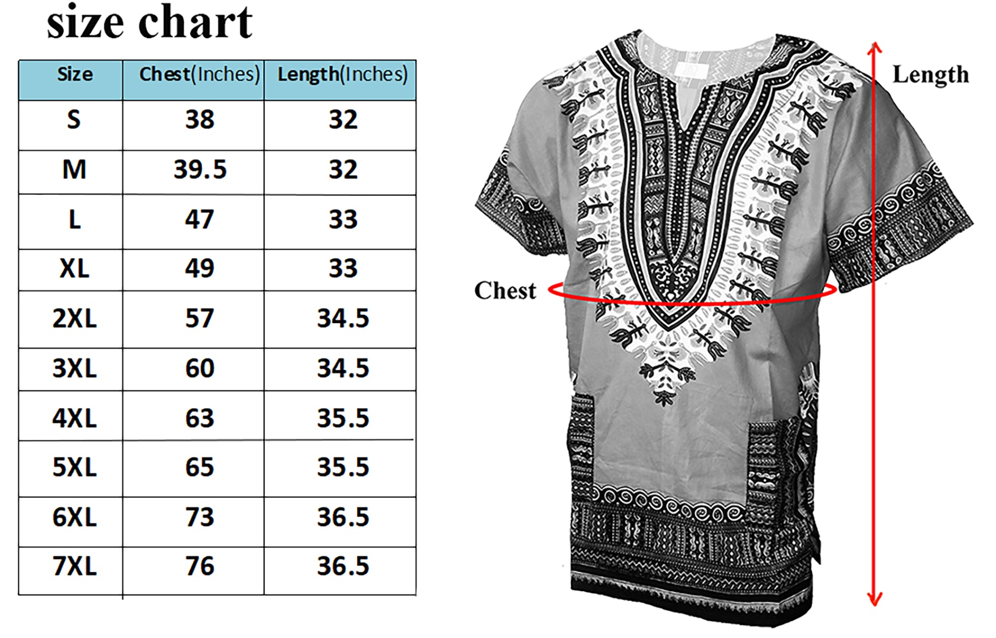 Dupsie's White African Print Unisex Dashiki Shirt Suitable for Festivals, Concerts, Cruises, Outdoor Events -DP3830M、mySite、solidvoid