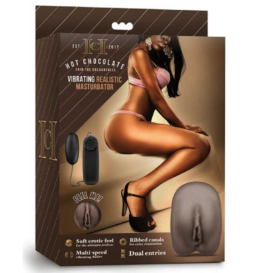 Hot Chocolate Erin the Enchantress Black Vibrating Realistic Vagina Masturbator by Blush Novelties、mySite、bottomscart