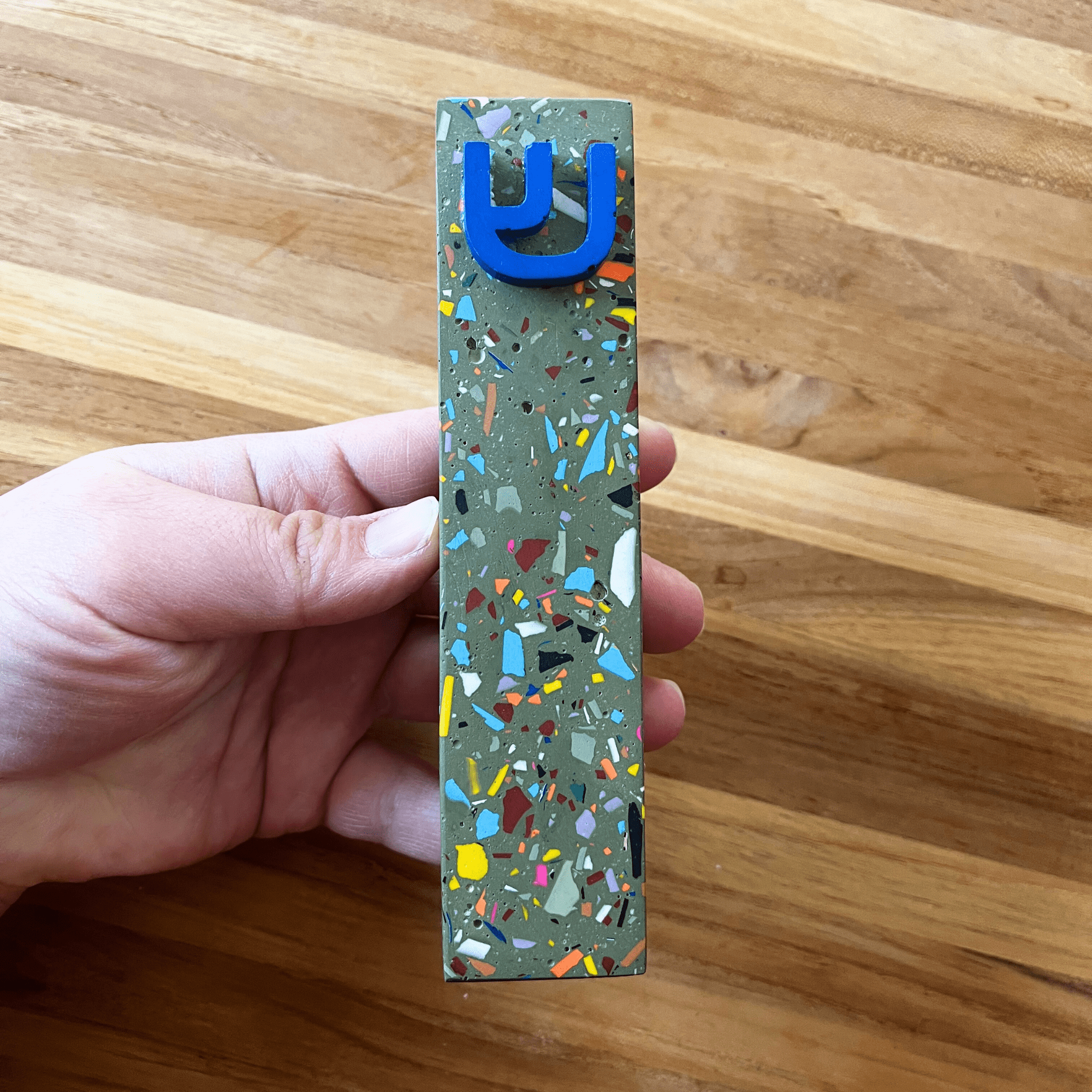 Earthy Olive Rainbow Terrazzo Mezuzah、mySite、topwebapps