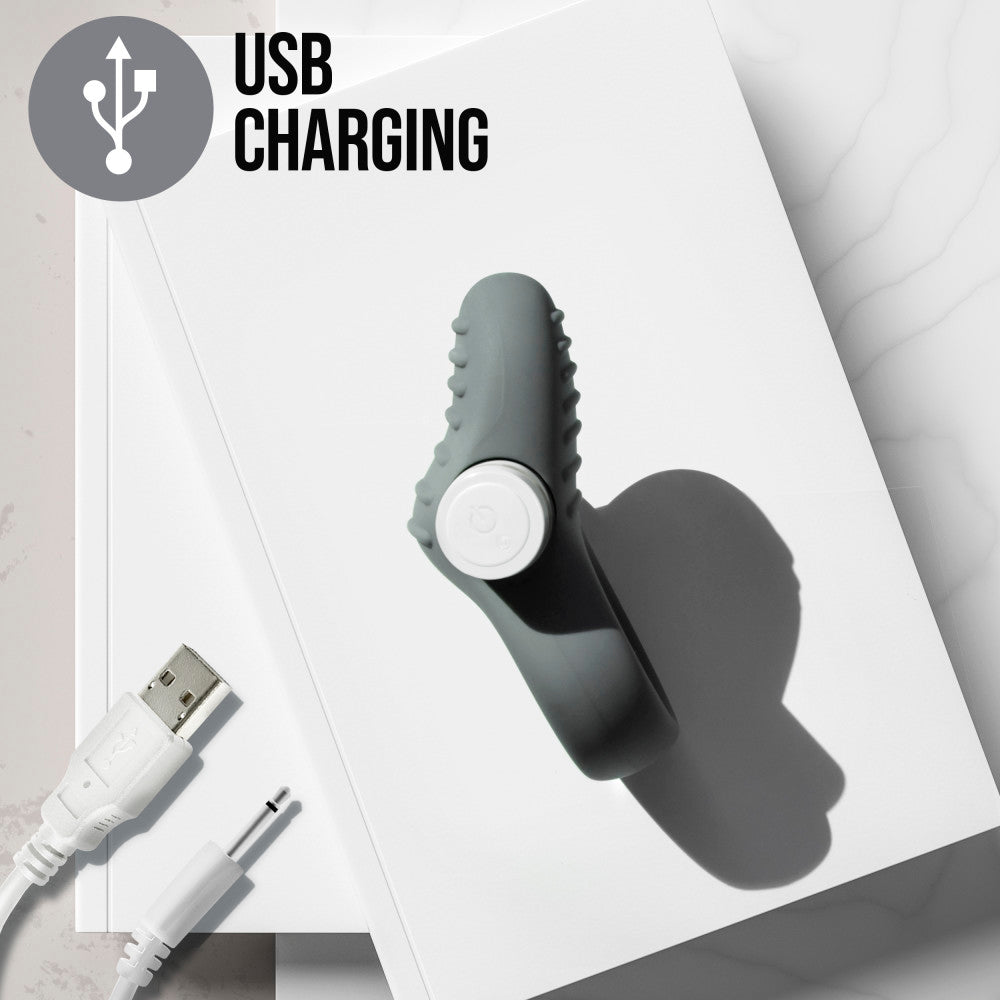 Noje By Blush® | C1 Slate: Rechargeable Vibrating Penis Ring - Made with Puria™ Silicone、mySite、bottomscart
