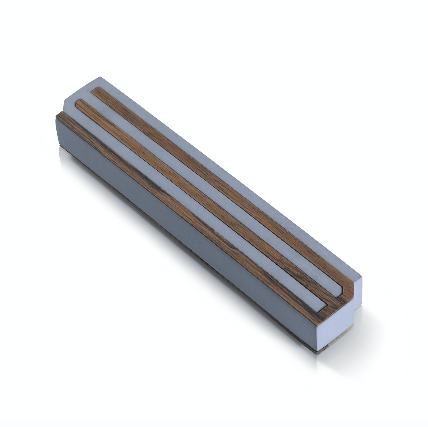Long Shin Blue Cement and Wood Mezuzah - By The Israel Museum、mySite、topwebapps