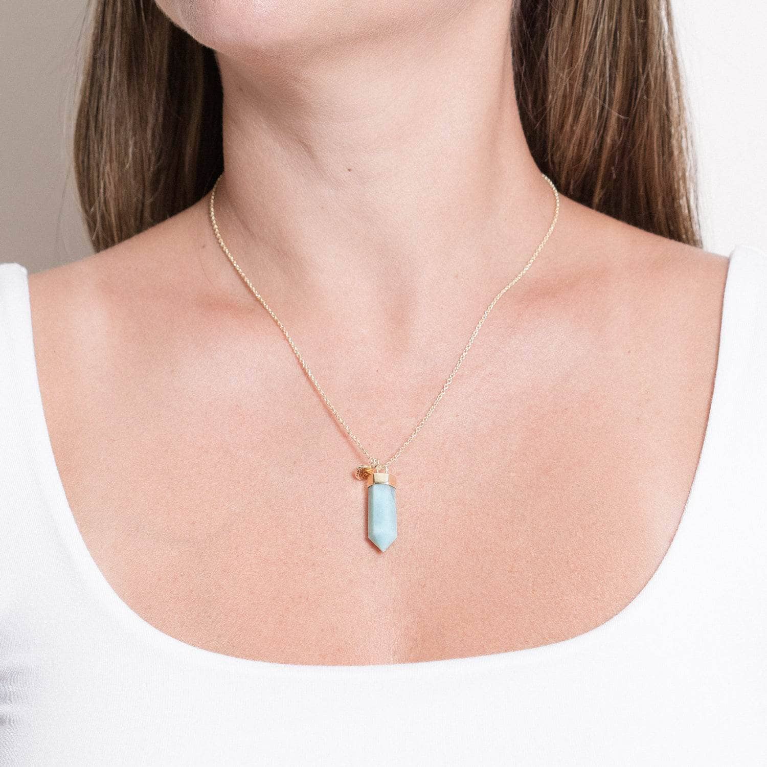 Rare Genuine Larimar Crystal Point Necklace、mySite、hinf8tx79