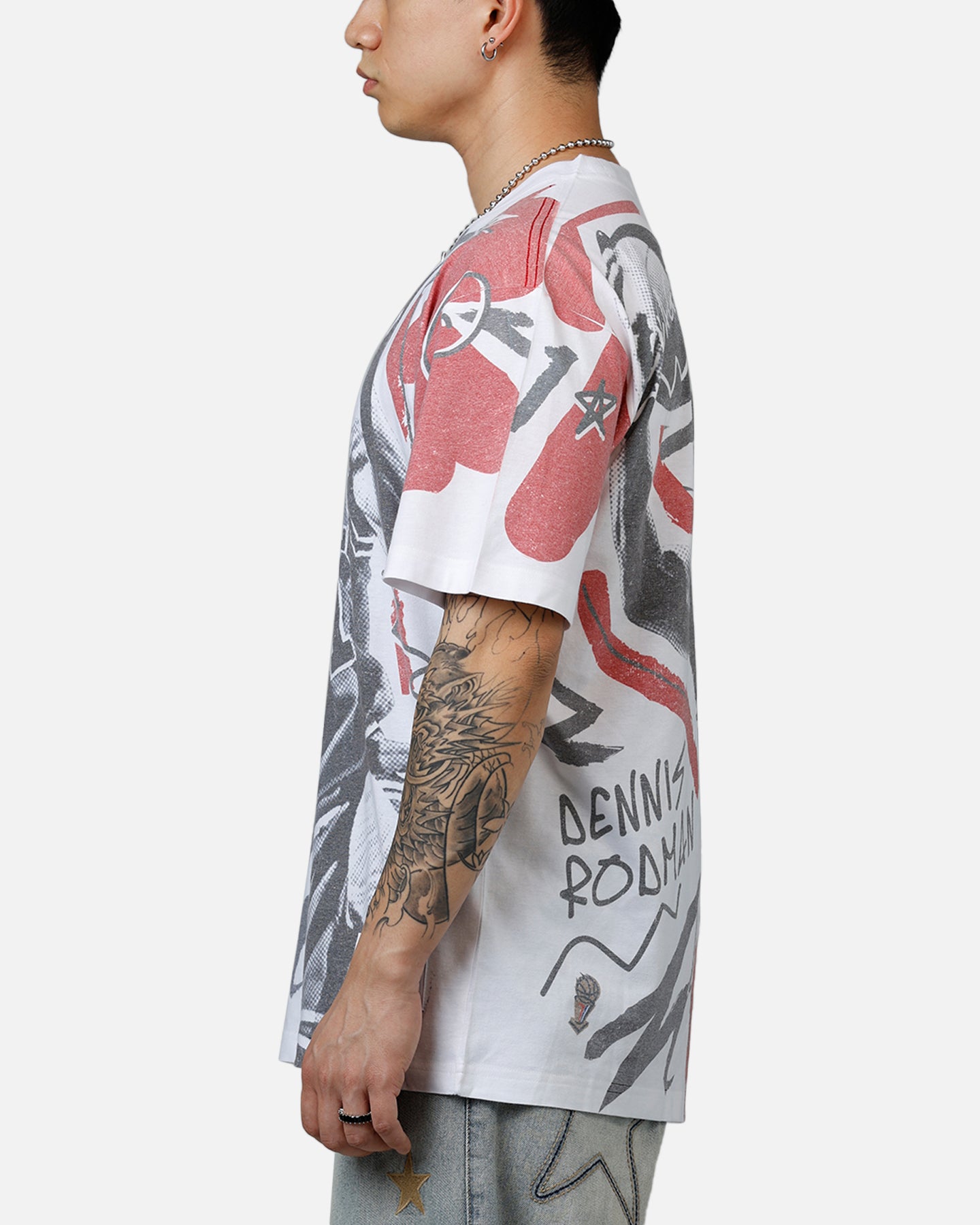 Mitchell & Ness Dennis Rodman Showstopper T-Shirt Red、mySite、zt4zffjzw