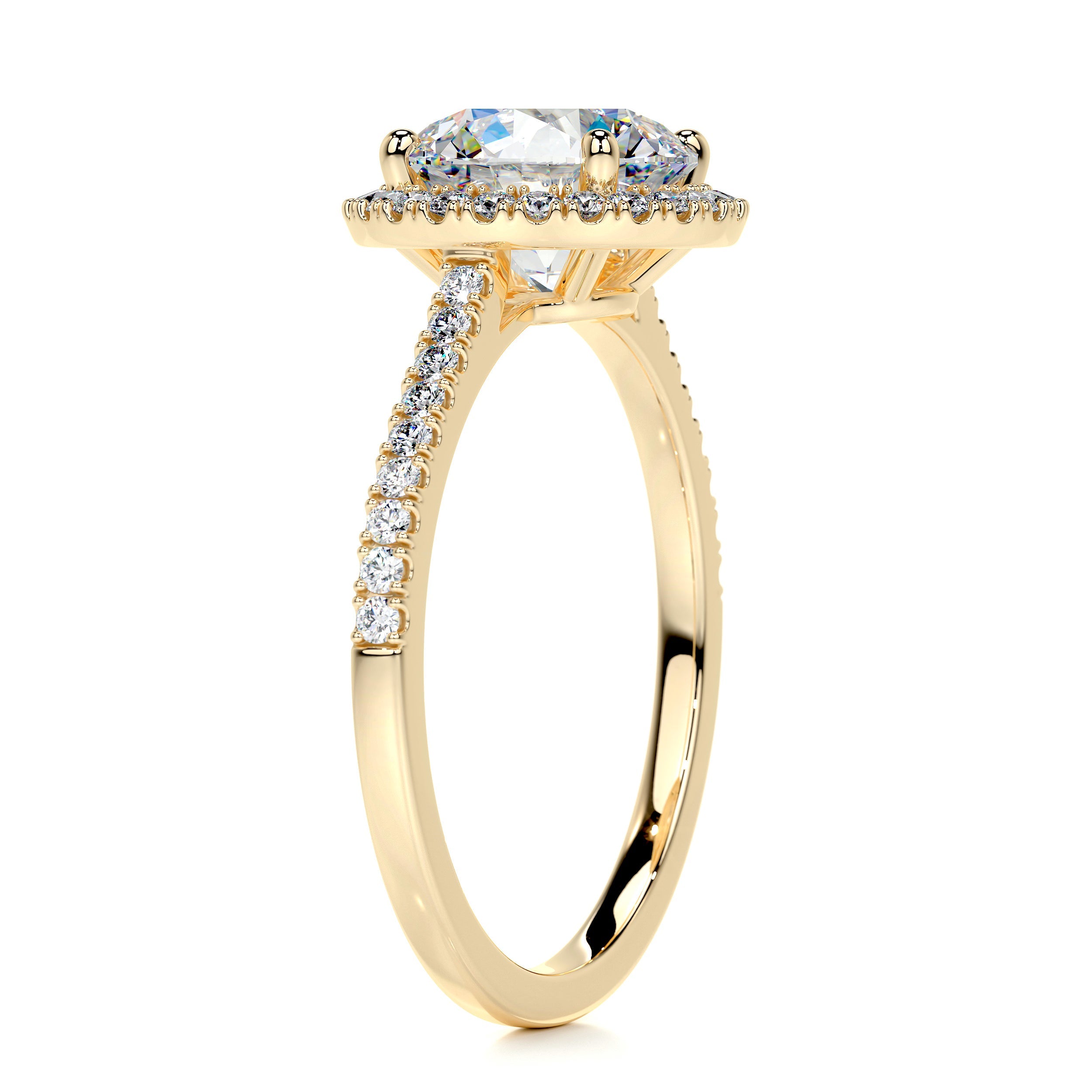 Layla Moissanite & Diamond Ring - 18K Yellow Gold (RTS)、mySite、hinf8tx79