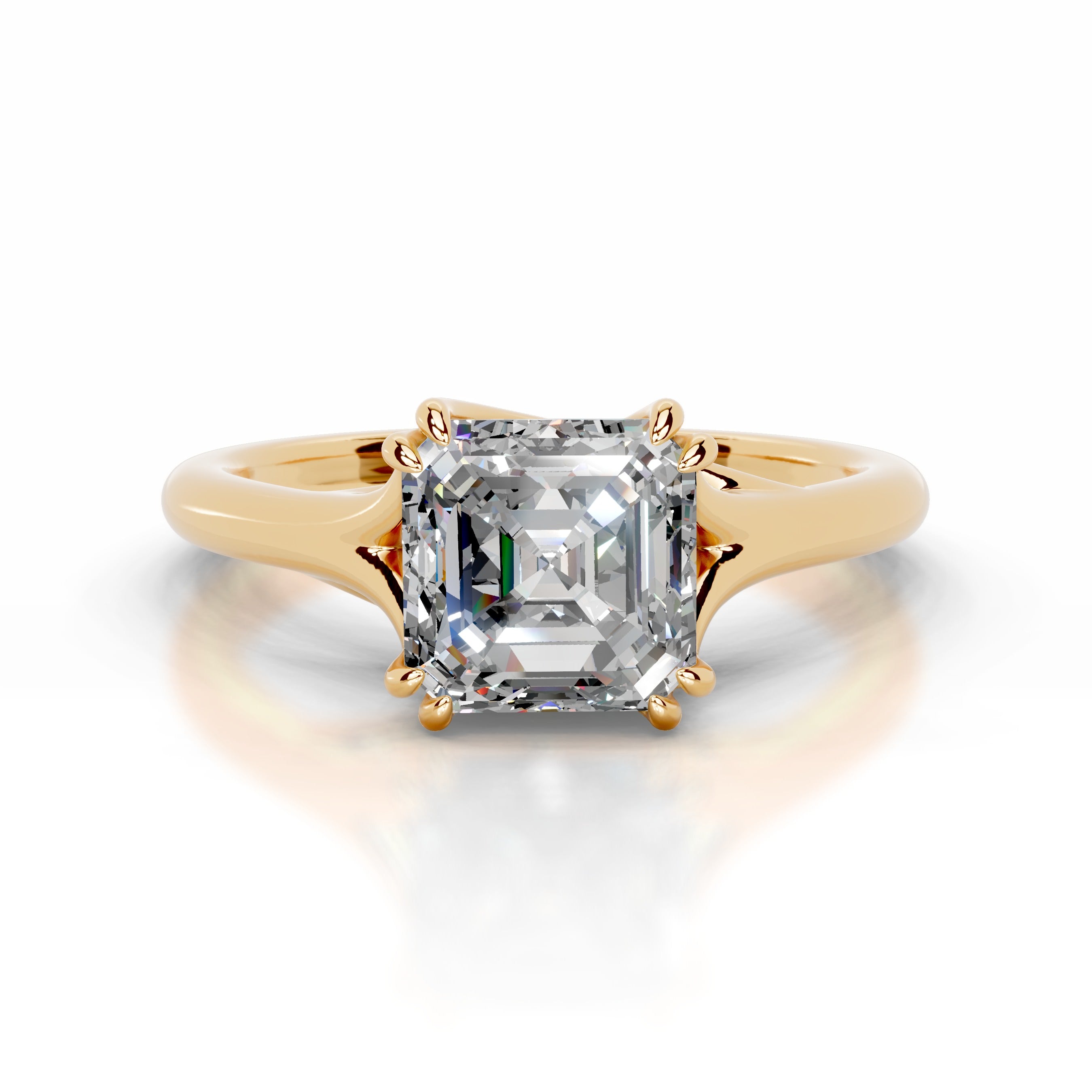 Ellie Moissanite Ring - 18K Yellow Gold、mySite、hinf8tx79