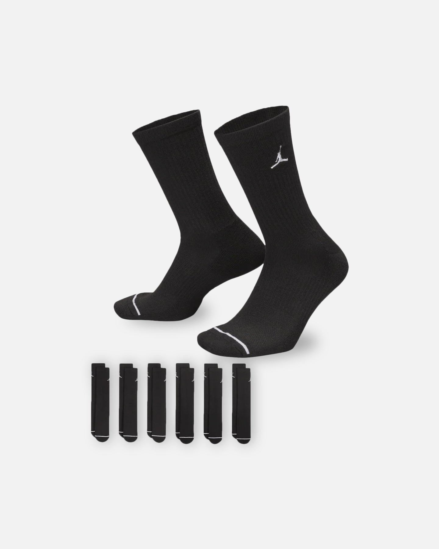 Jordan Everyday Cushioned Crew Socks 6 Pack Black/White、mySite、zt4zffjzw