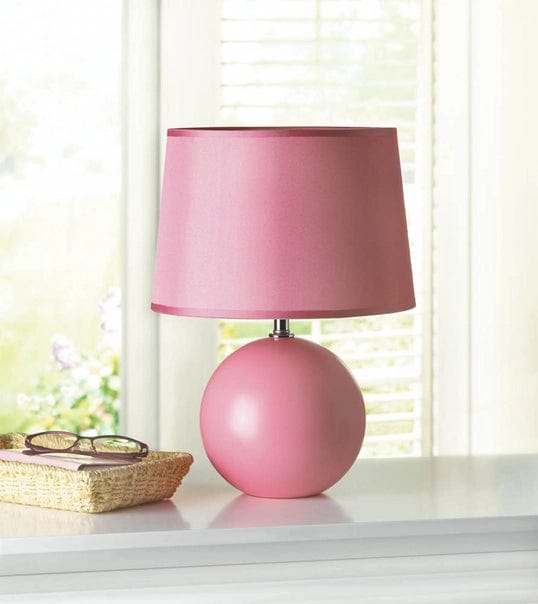 Pink Round Base Table Lamp、mySite、g9winljtr