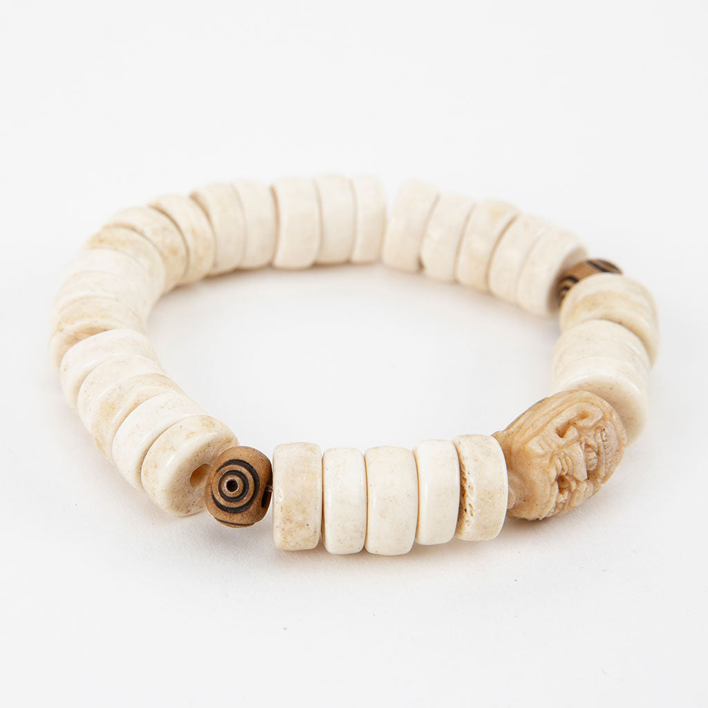 Mahakala White Bone Bracelet、mySite、topwebapps