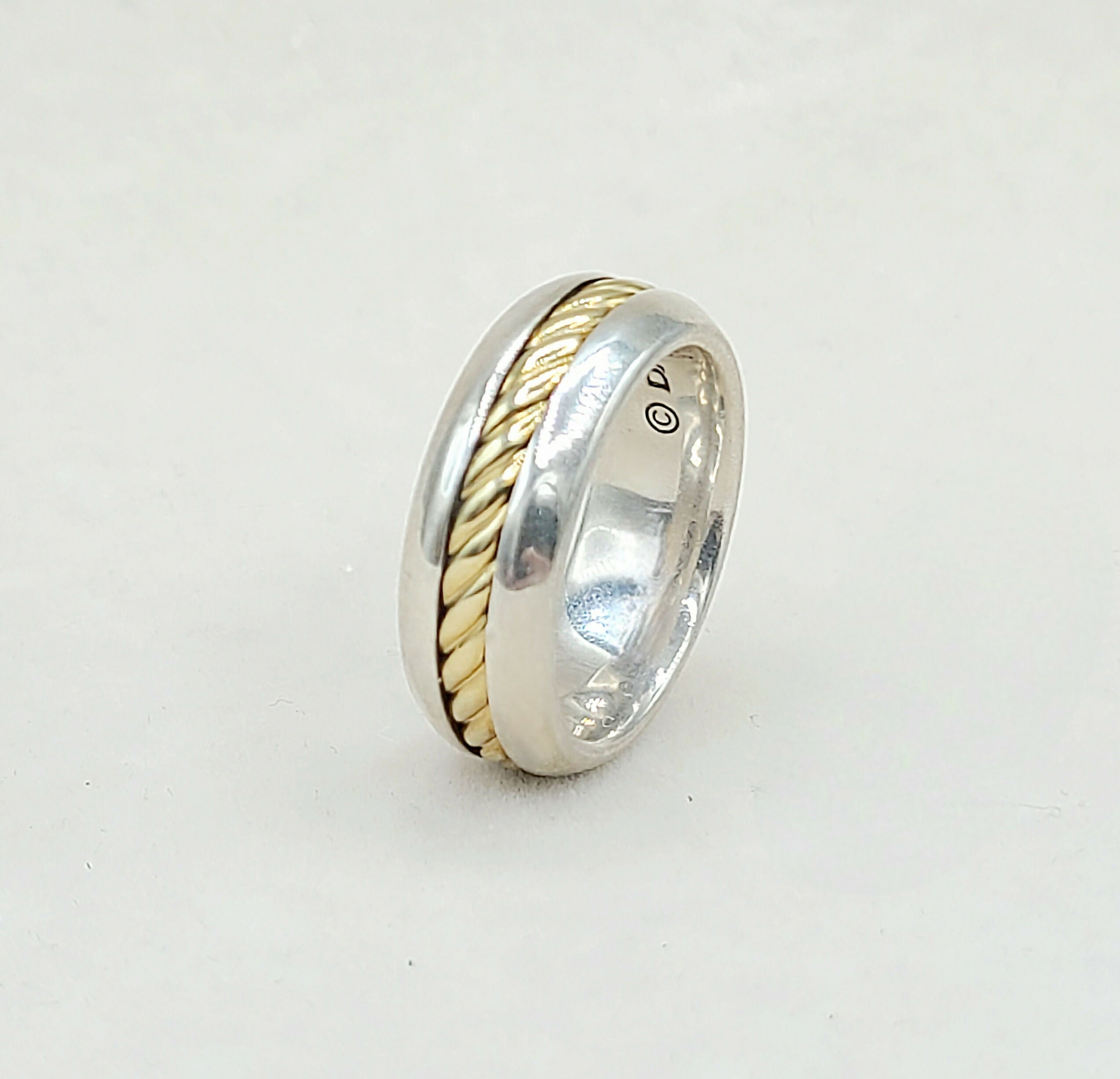 David Yurman Cable Band Ring 8mm Silver & 18K Gold、mySite、hinf8tx79
