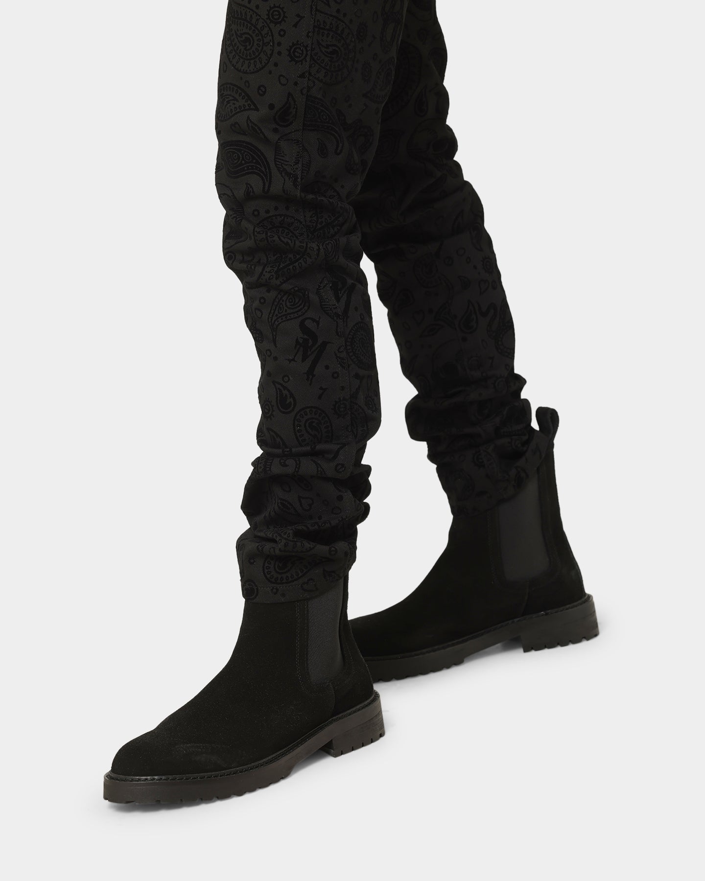 Saint Morta Paisley Skulls Jeans Black、mySite、zt4zffjzw