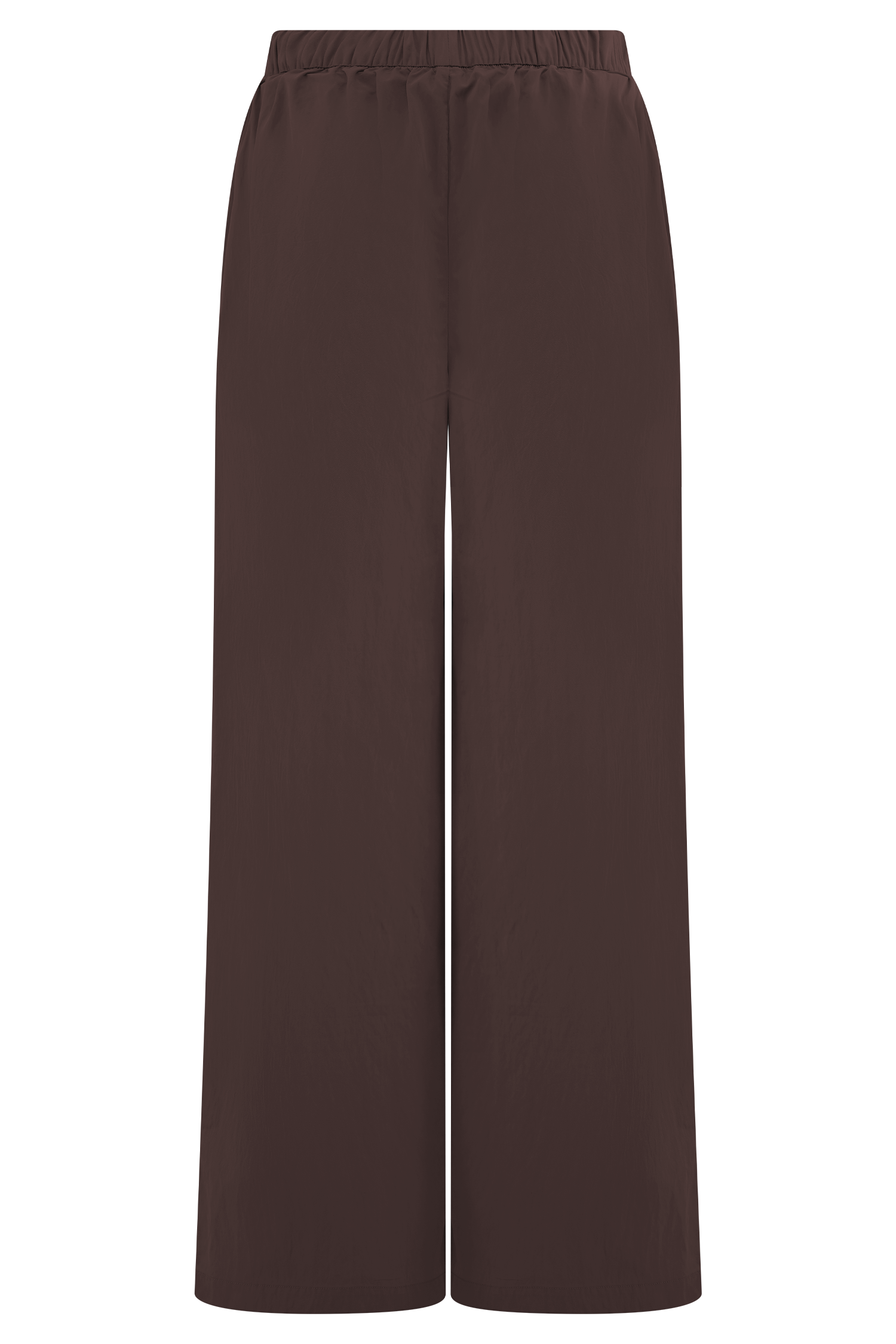 Janayia Cotton Wide Leg Pants - Dark Espresso、mySite、solidvoid