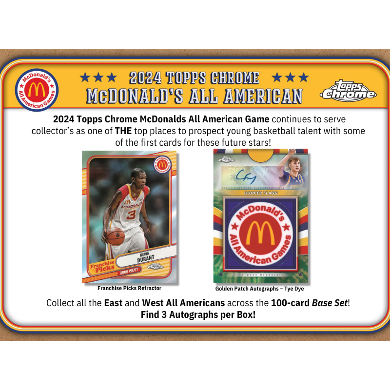 2024 Topps McDonalds All-American Chrome Basketball Hobby 12 Box Case、mySite、waistdrama