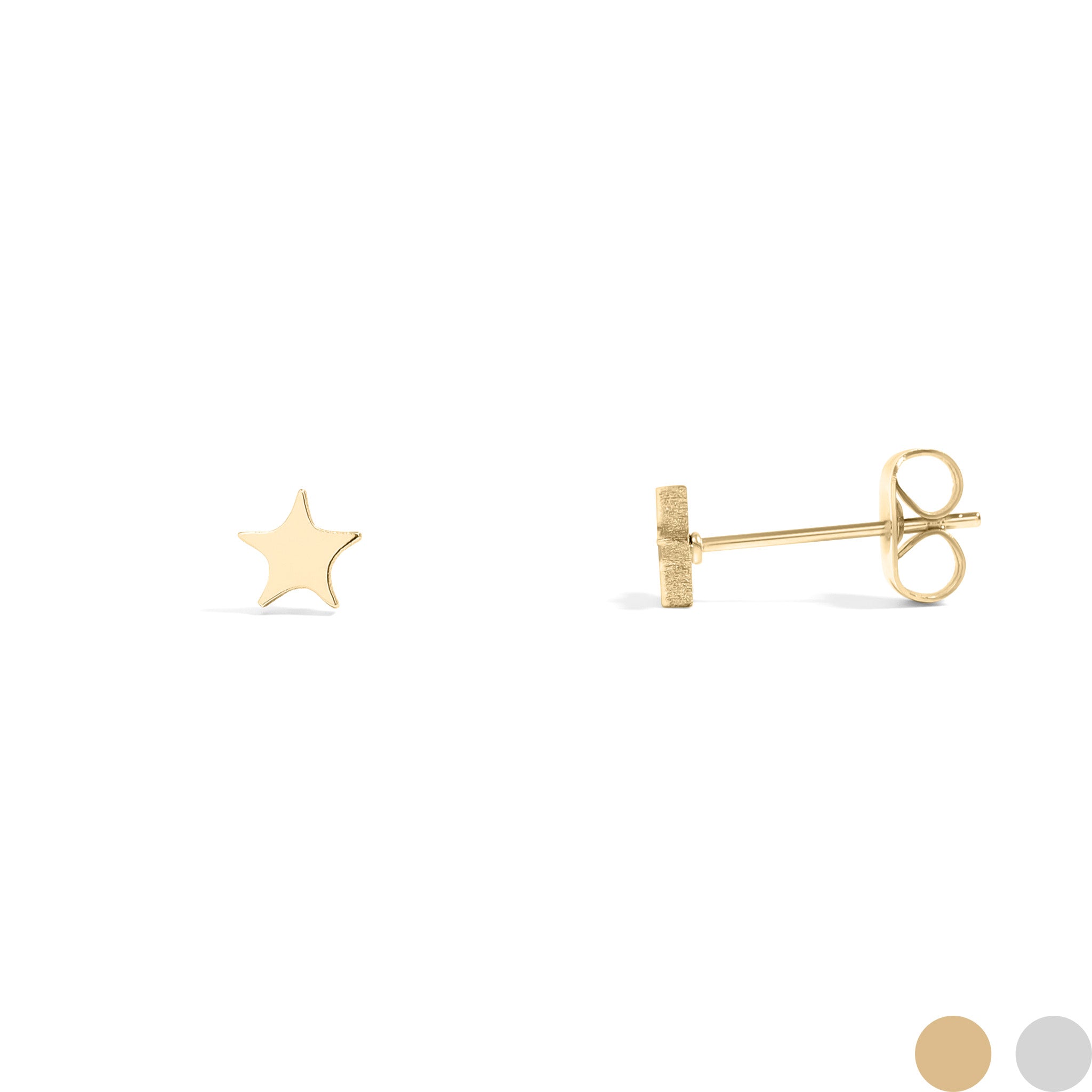 18K Gold PVD Stainless Steel Star Stud Earrings / ERJ0055、mySite、dreamappss