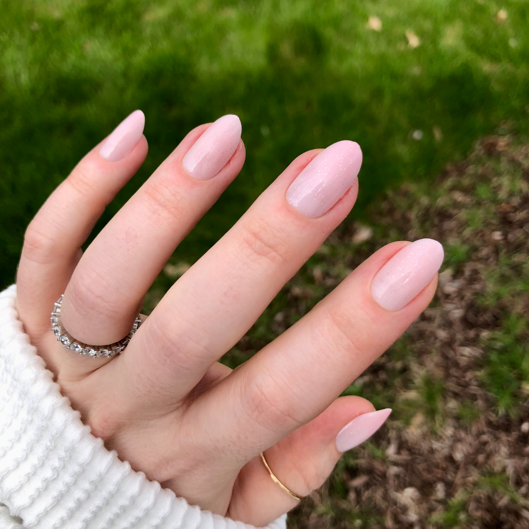 Rose Gradient Shimmer - Press-On | Medium | Oval、mySite、solidvoid