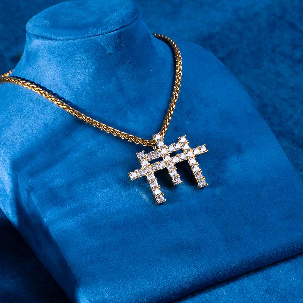 Three Cross Necklace 14K Gold、mySite、hinf8tx79