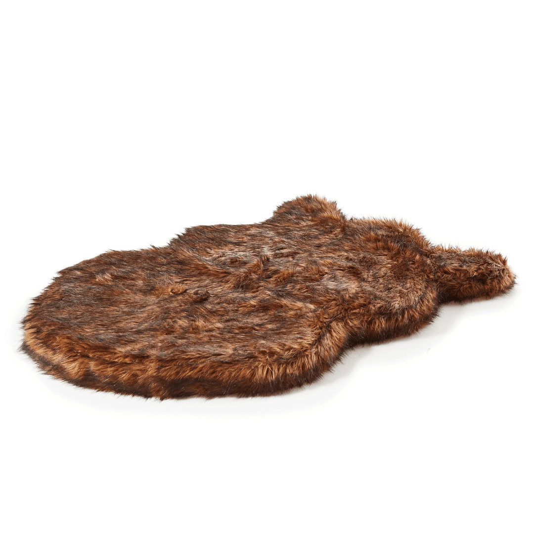 PupRug™ Faux Fur Orthopedic Dog Bed Cover - Brown (Bed Not Included)、mySite、solidvoid