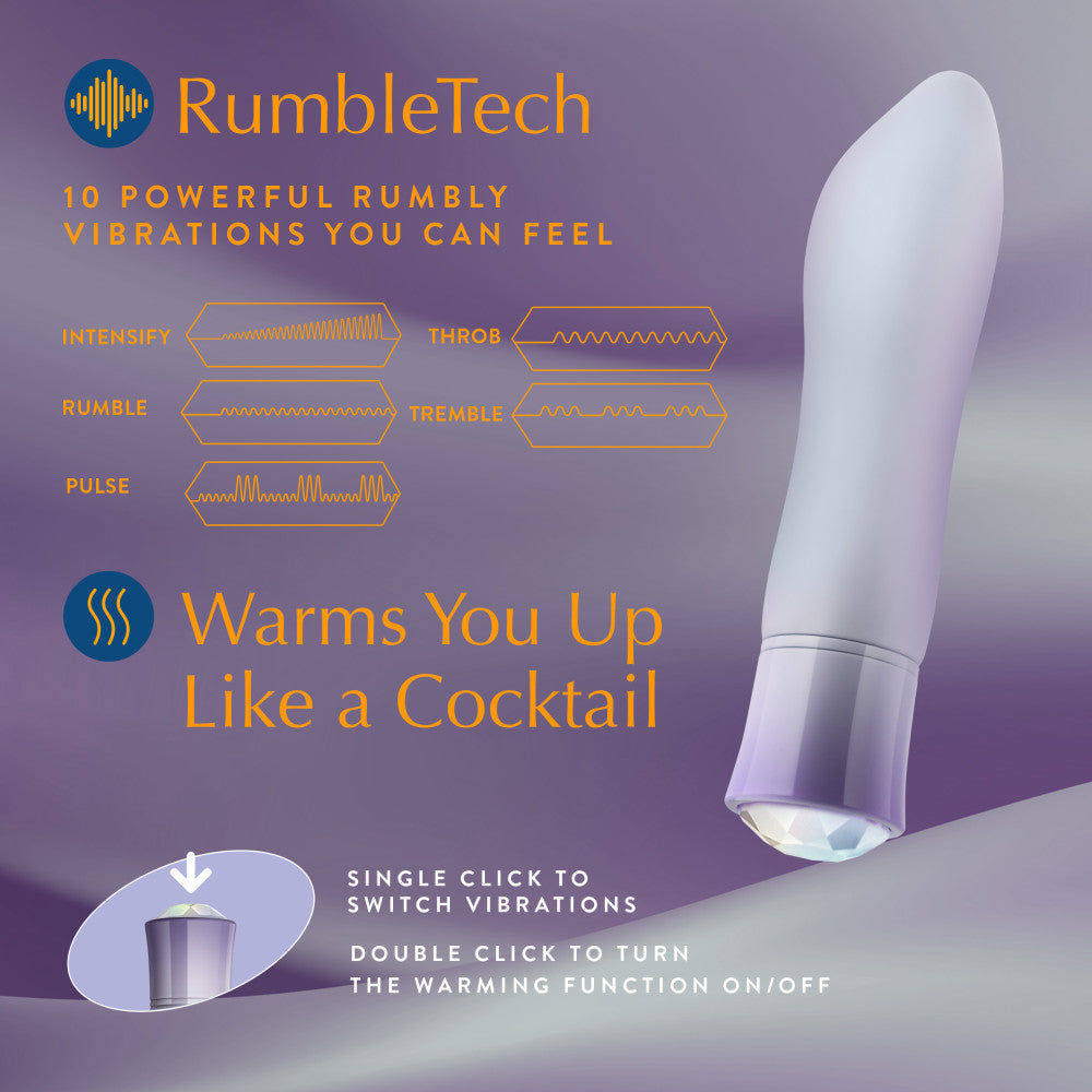 Oh My Gem By Blush® | Revival: 5.5 Inch Warming G Spot Stimulation Vibrator in Opal with Powerful RumboTech™ Technology、mySite、bottomscart